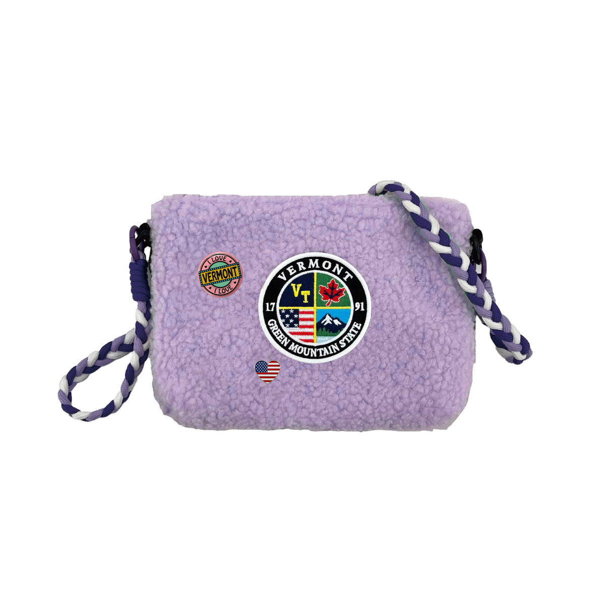 Vermont Sherpa Wallet Sling Bag | Cozy Fleece Mini Crossbody Bag