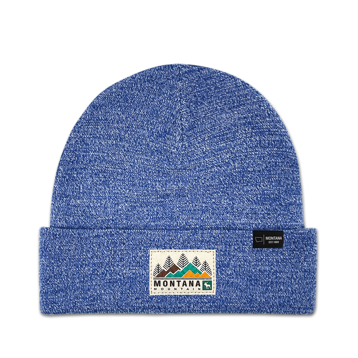 Montana Mountain Heathered Cuffed Beanie - Outdoor Winter Hat