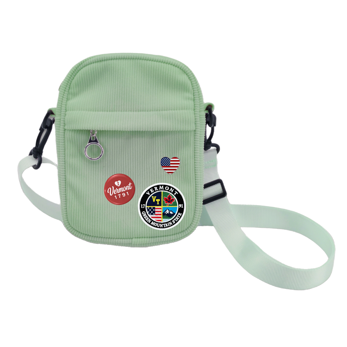 Vermont Corduroy Crossbody Bag | Compact Travel Shoulder Bag