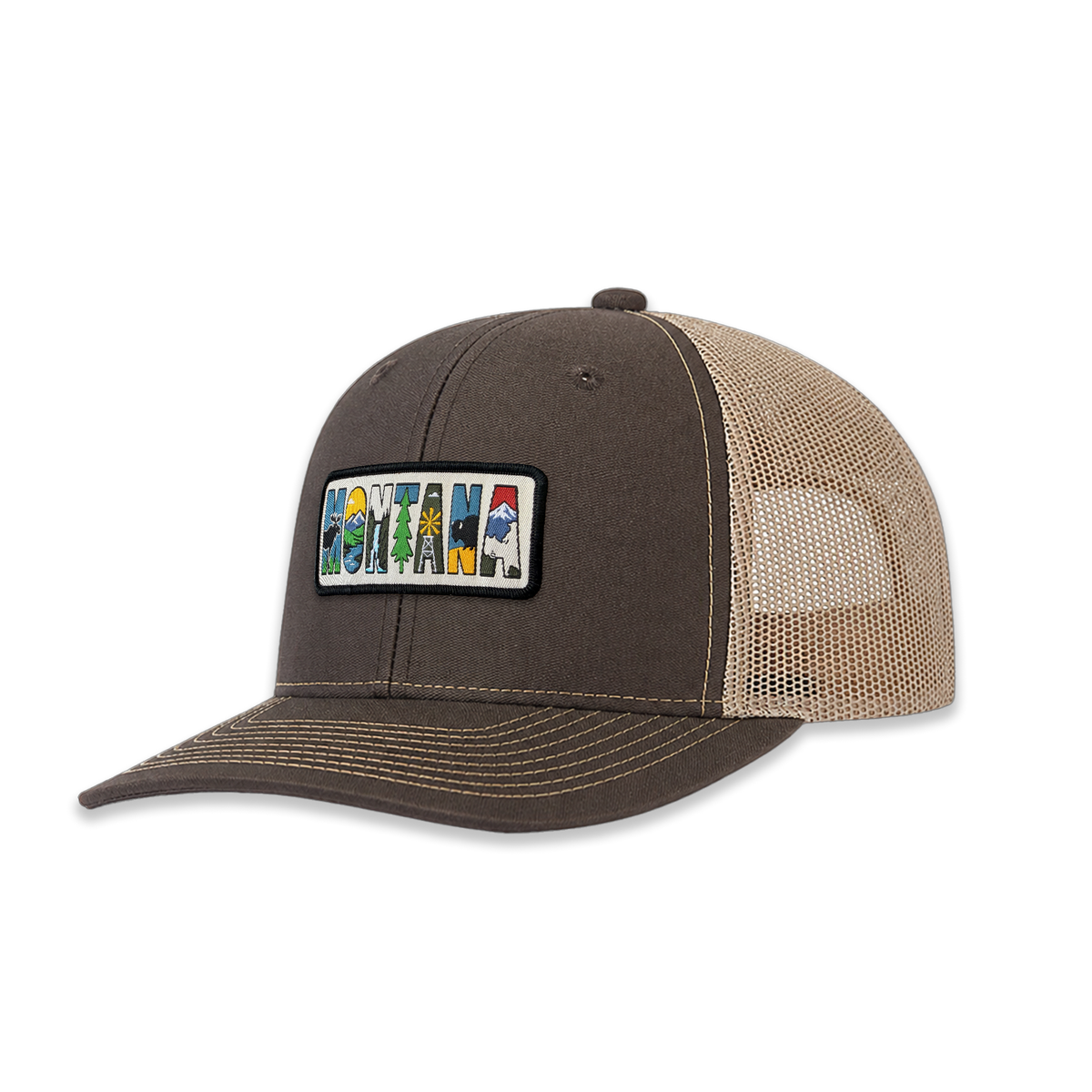 Montana Trucker Hat | Scenic Letter Mesh Back Cap