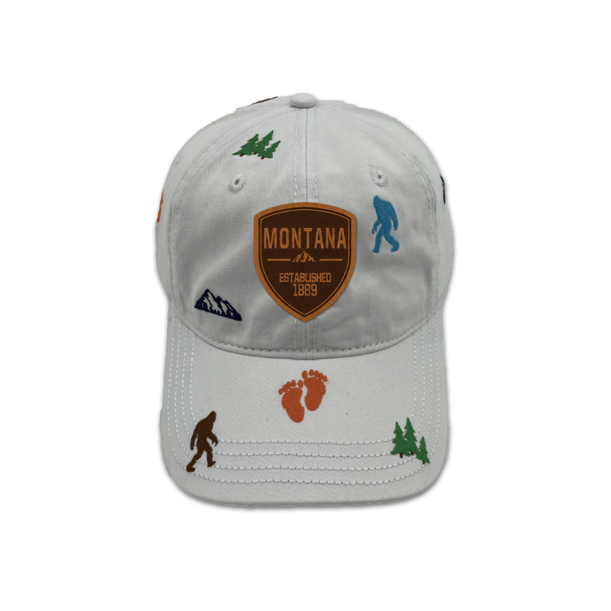 Montana Wilderness Adventure All Over Embroidered Baseball Cap