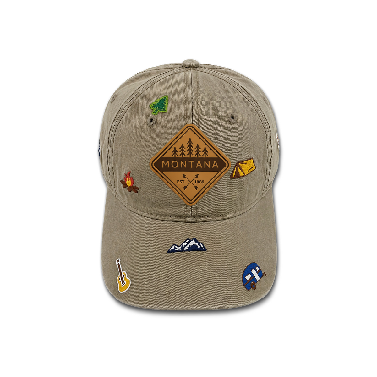 Montana All Over Embroidered Baseball Cap – Vintage Adventure Style