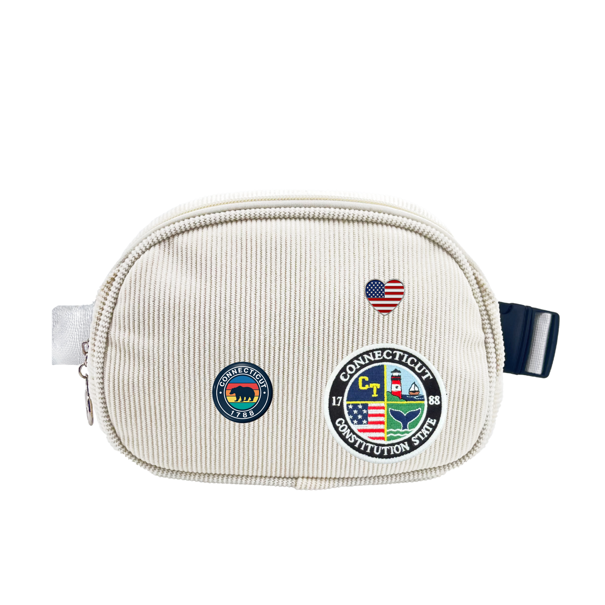 Connecticut Corduroy Belt Bag | Lightweight Travel Crossbody Waist Bag