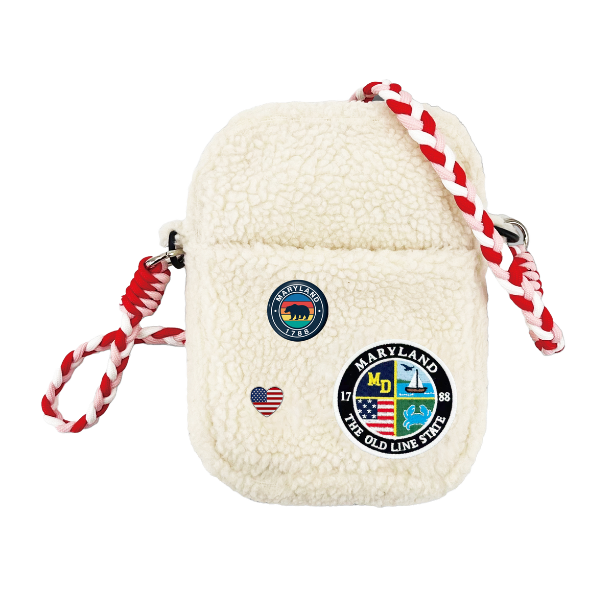 Maryland Sherpa Mini Crossbody Bag | Cozy Travel Shoulder Bag