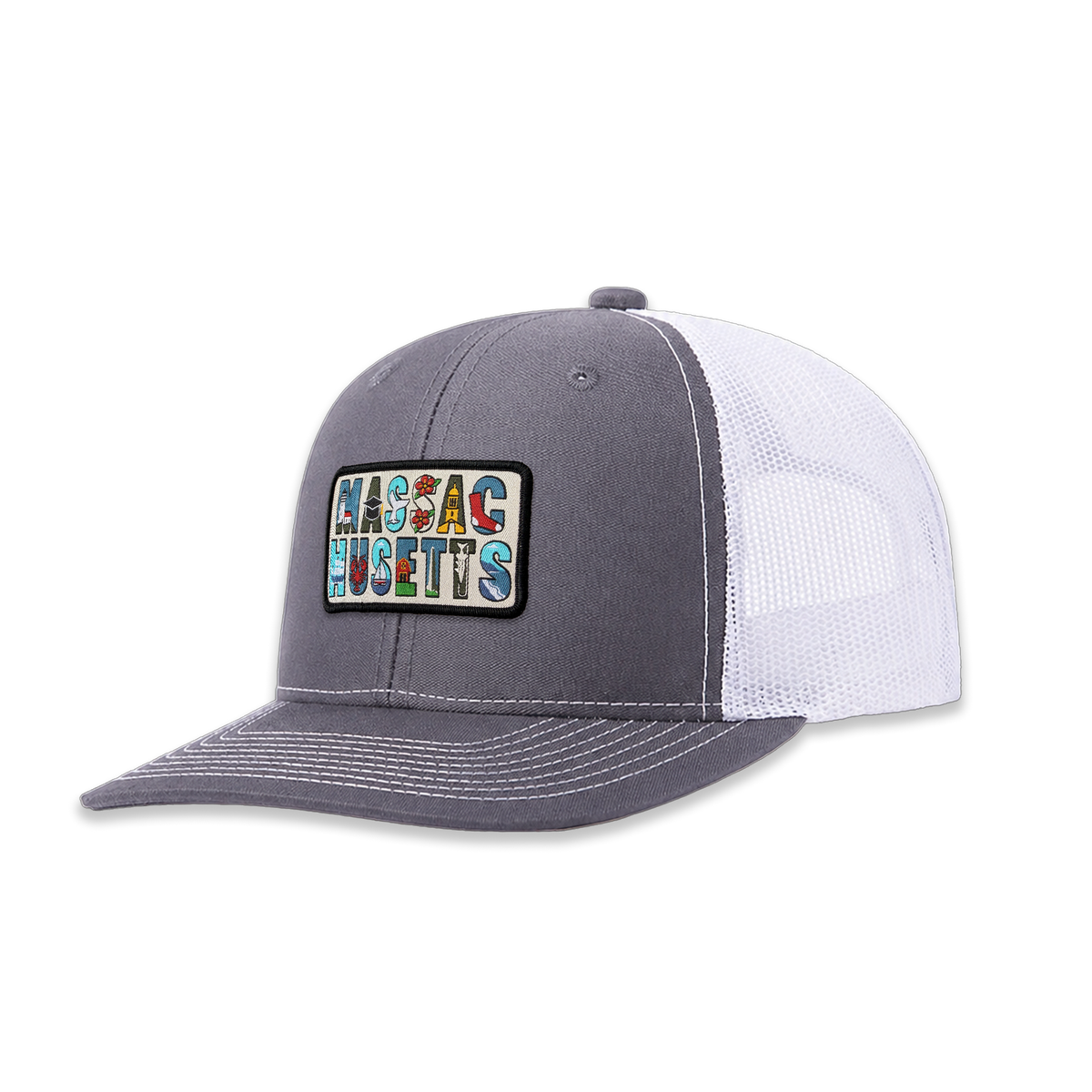 Massachusetts Heritage Trucker Hat | Illustrated Mesh Back Outdoor Cap