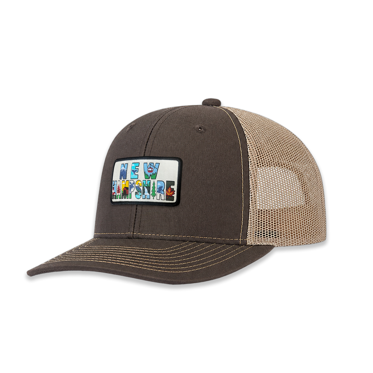 New Hampshire Trucker Hat | Adventure Letter Mesh Back Cap