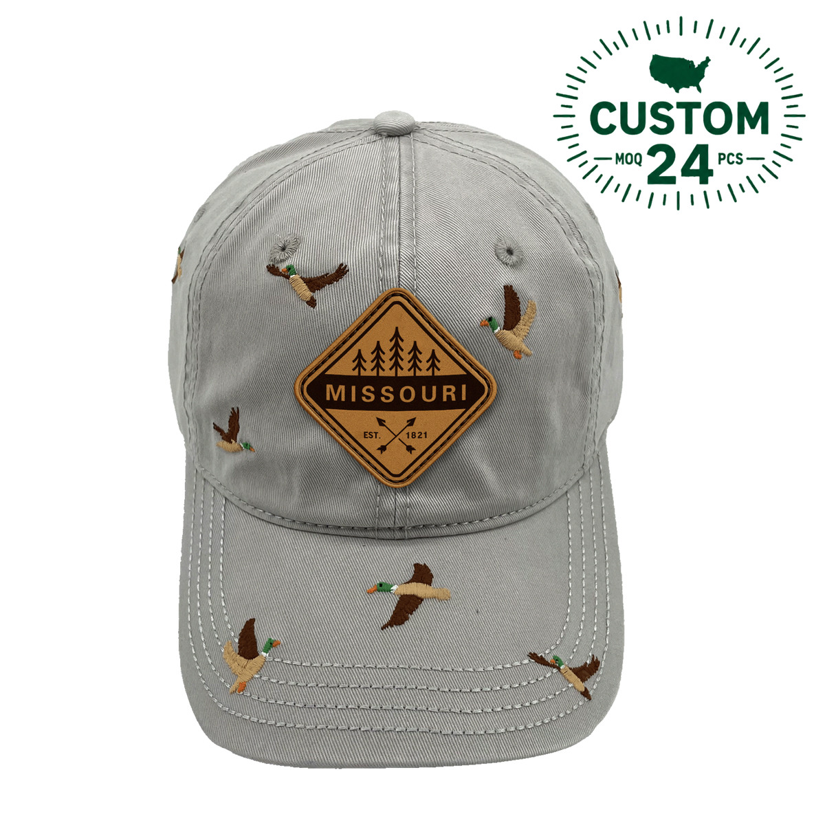Missouri Duck Embroidered Baseball Cap Nature Wildlife Outdoor Adventure Hat for Travelers