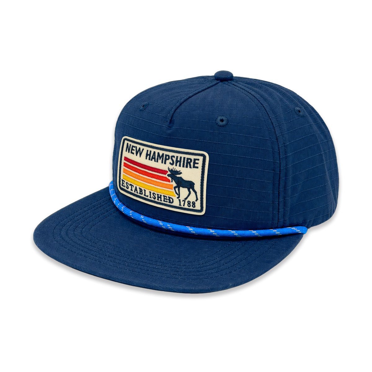 New Hampshire Ripstop Flat Brim Rope Hat | Vintage Outdoor Adventure Hat