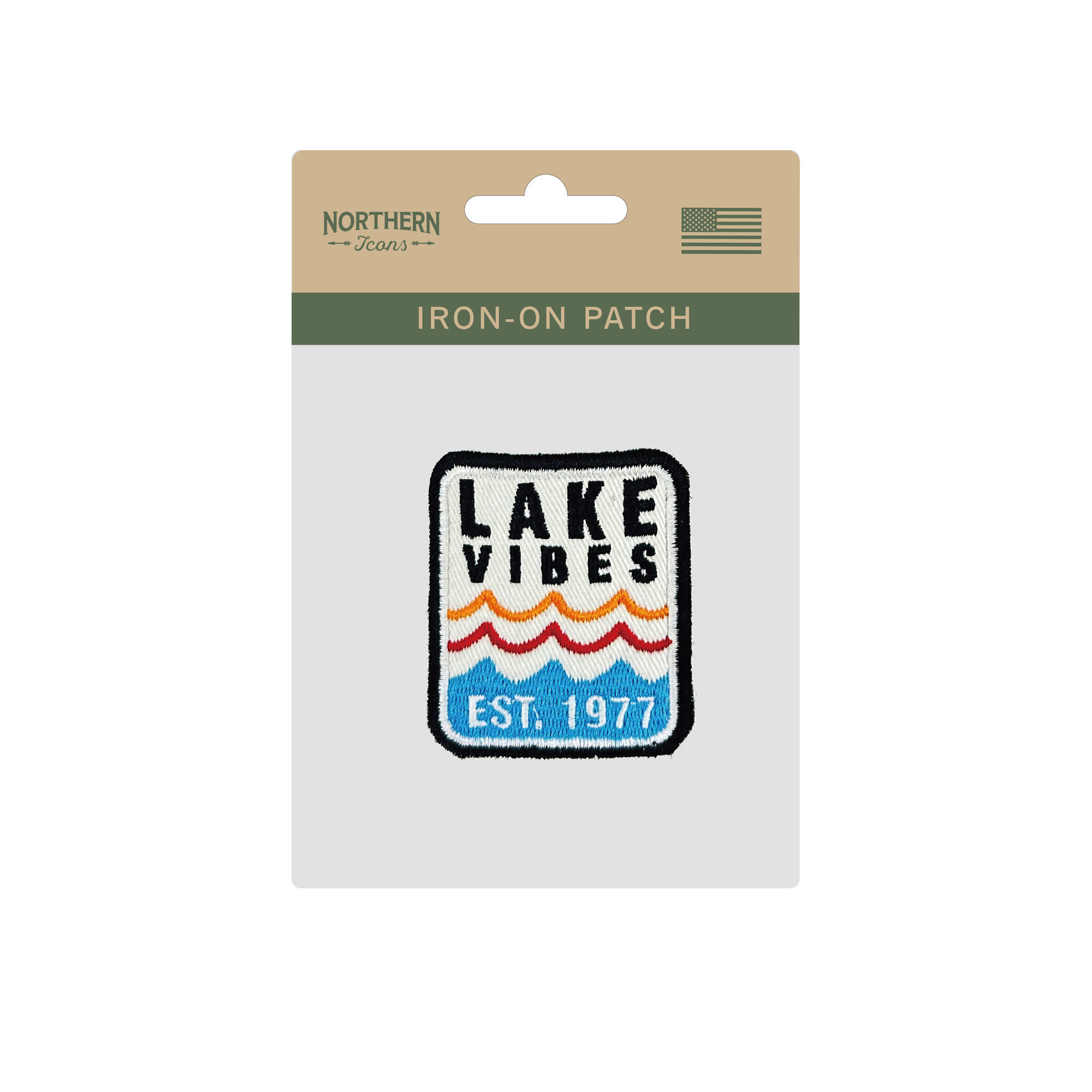 Lake Vibes Retro Iron On Embroidery Patch