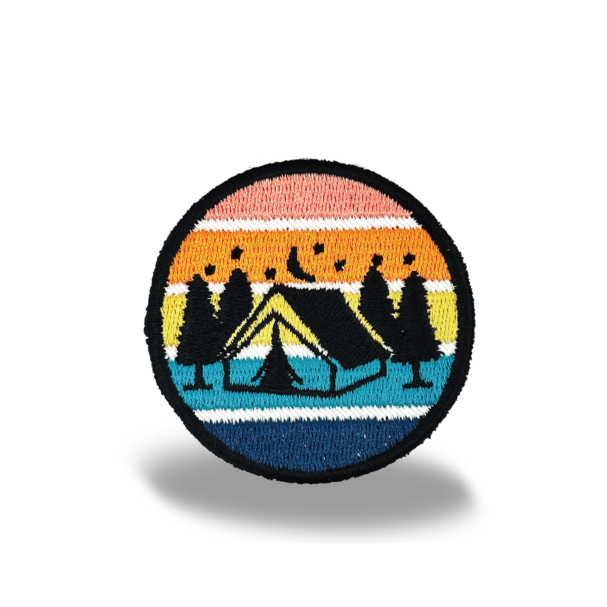 Sunset Camping Iron On Embroidery Patch