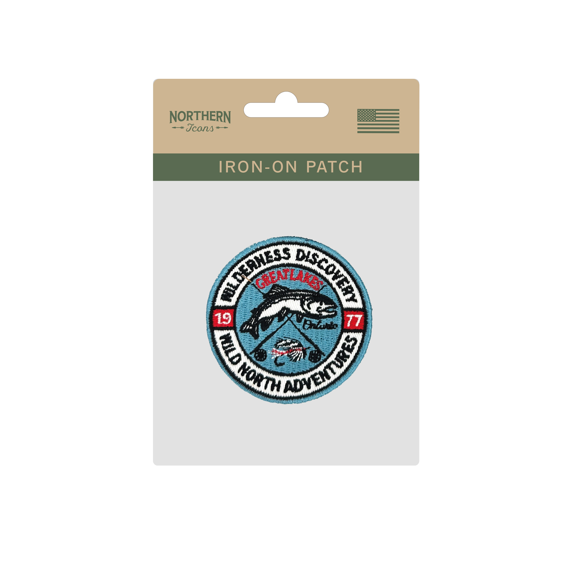 Great Lakes Wilderness Iron On Embroidery Patch