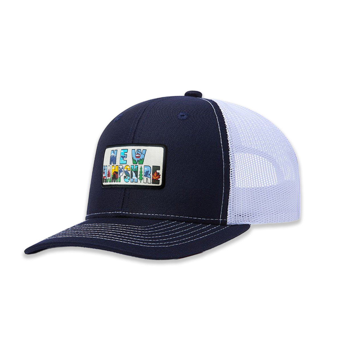 New Hampshire Trucker Hat | Adventure Letter Mesh Back Cap