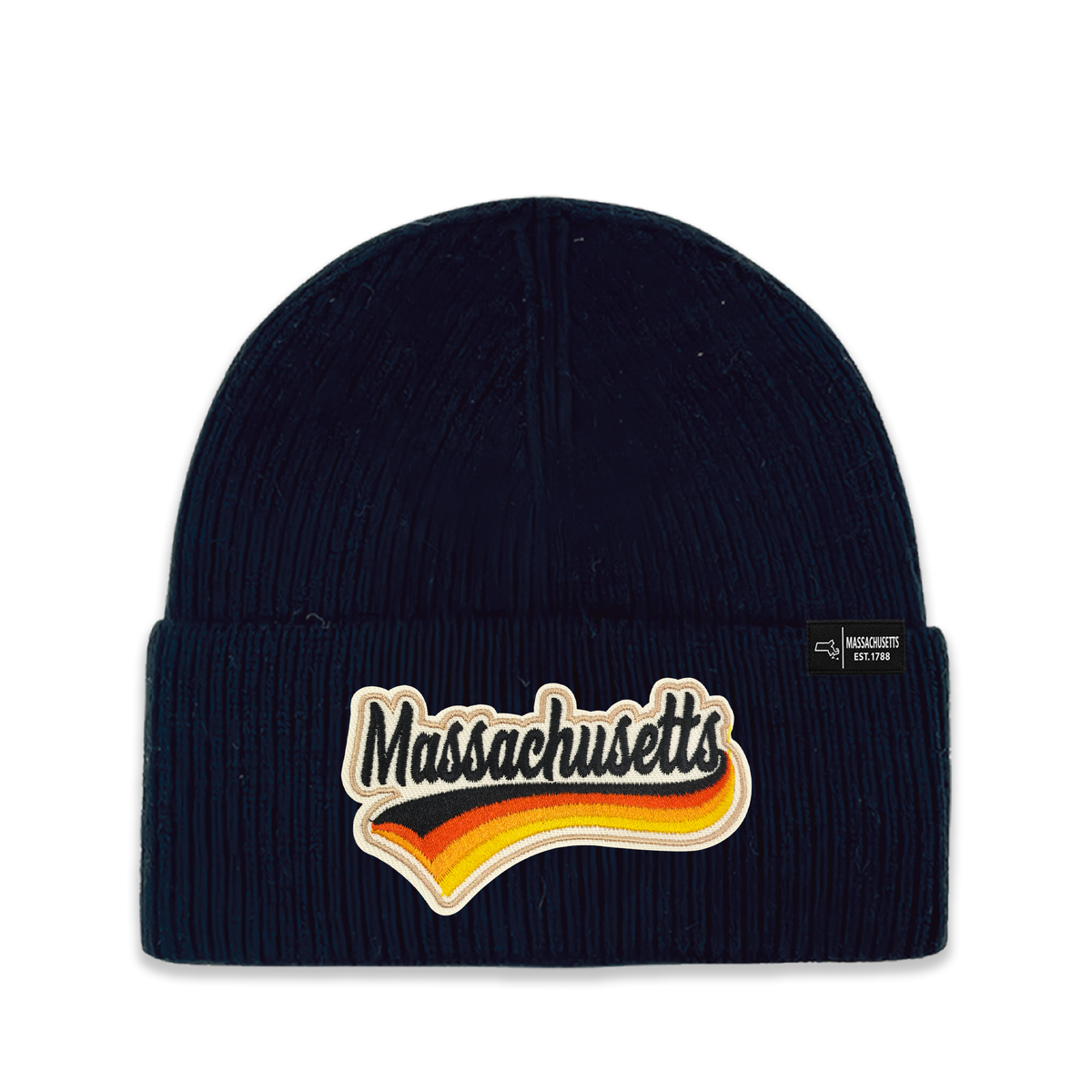 Massachusetts Vintage Heritage Knit Beanie - Classic State Winter Hat