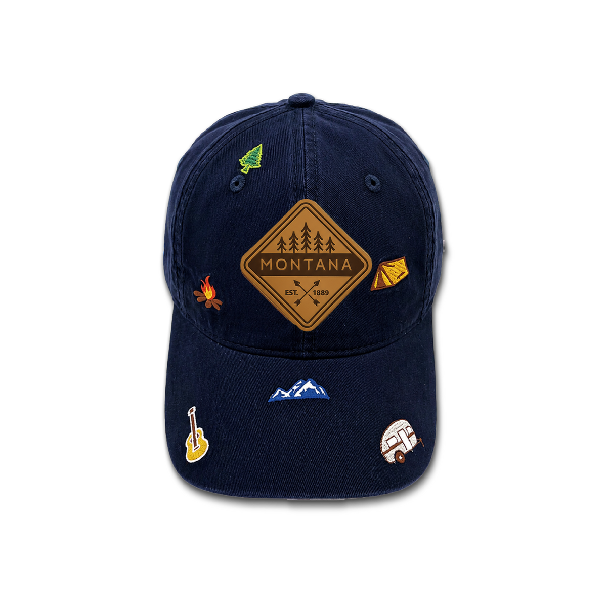Montana All Over Embroidered Baseball Cap – Vintage Adventure Style