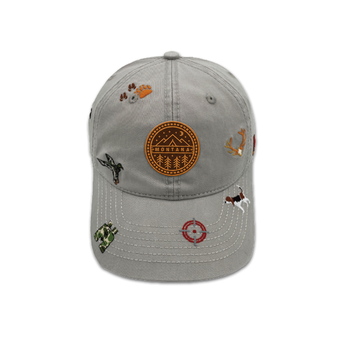 Montana Wilderness Lifestyle All Over Embroidered Baseball Cap