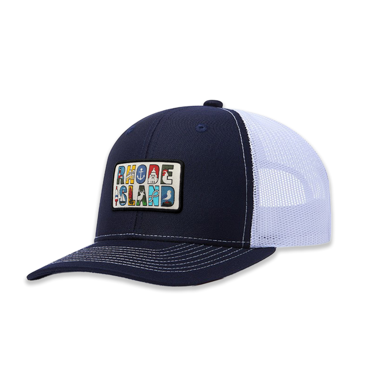 Rhode Island Heritage Trucker Hat | Illustrated Mesh Back Outdoor Cap