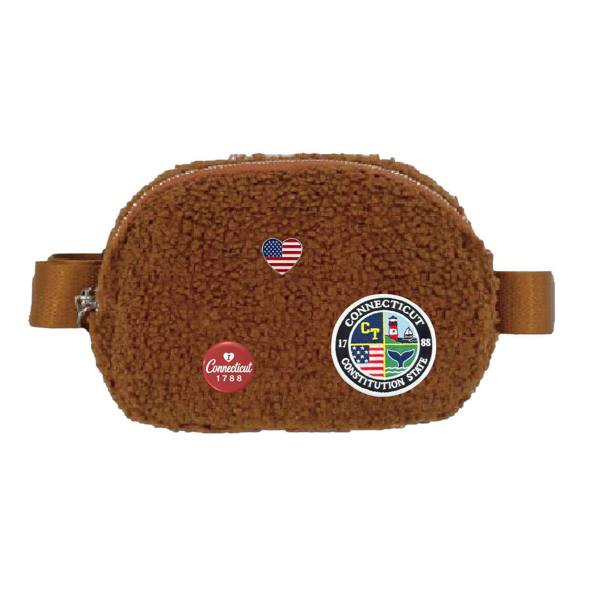 Connecticut Sherpa Belt Bag | Cozy Fleece Waist & Crossbody Bag