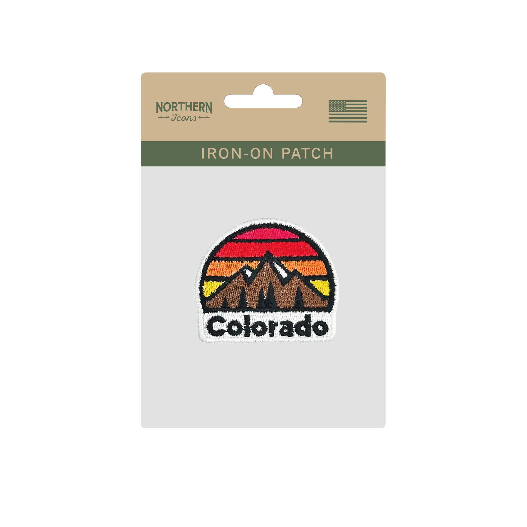 Colorado Sunset Iron On Embroidery Patch