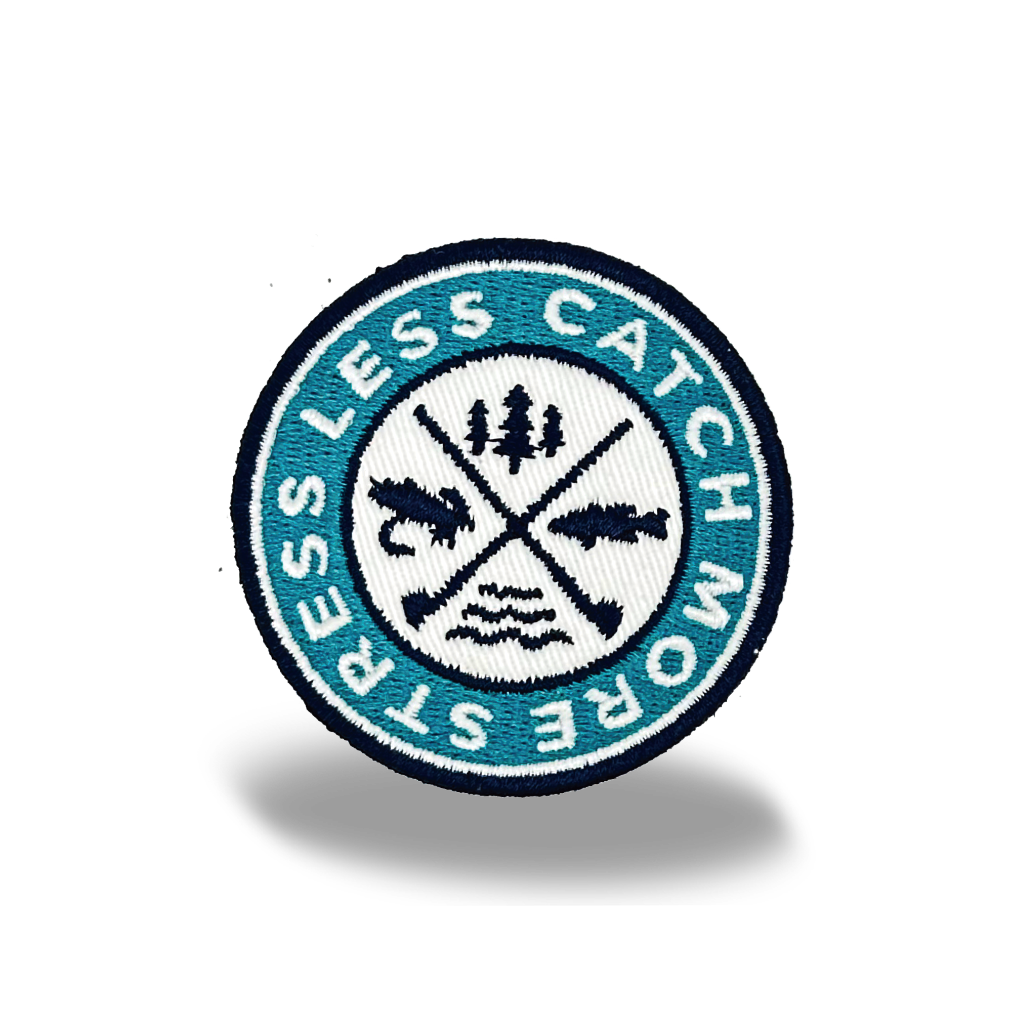 Catch More, Stress Less Iron On Embroidery Patch