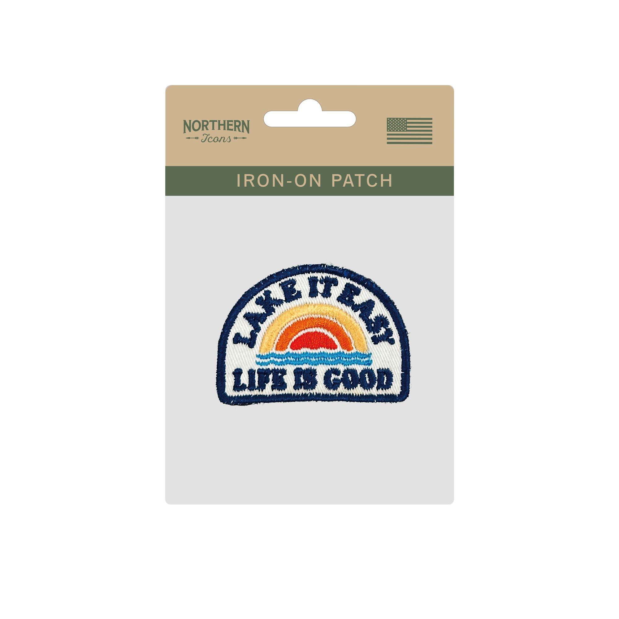 Lake It Easy  Life Is Good Iron On Embroidery Patch