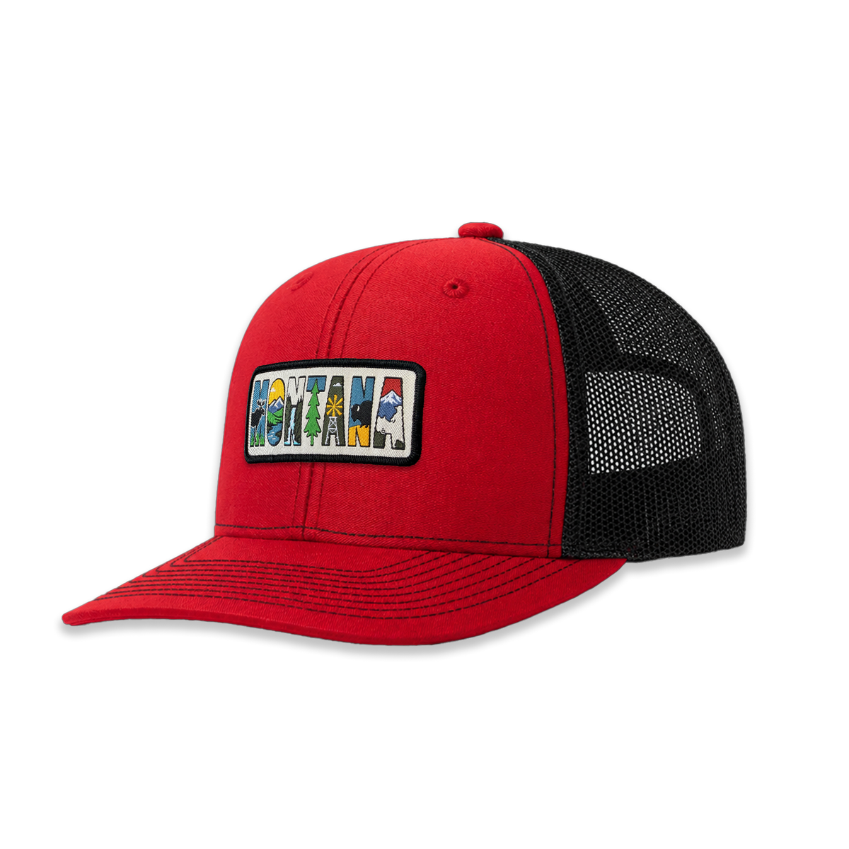 Montana Trucker Hat | Scenic Letter Mesh Back Cap