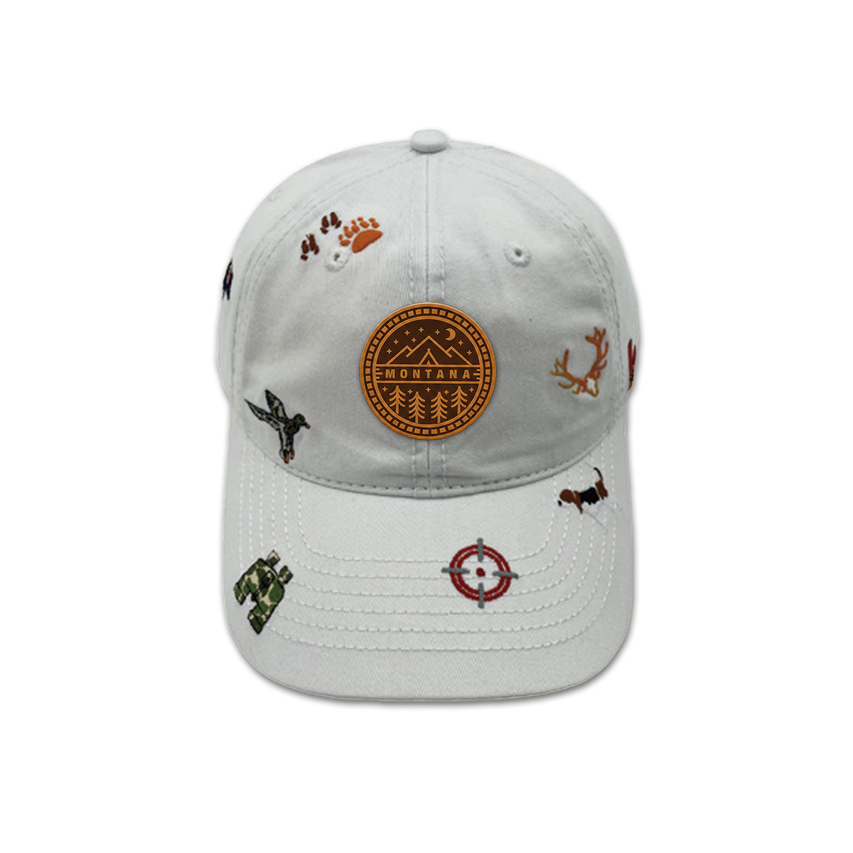 Montana Wilderness Lifestyle All Over Embroidered Baseball Cap