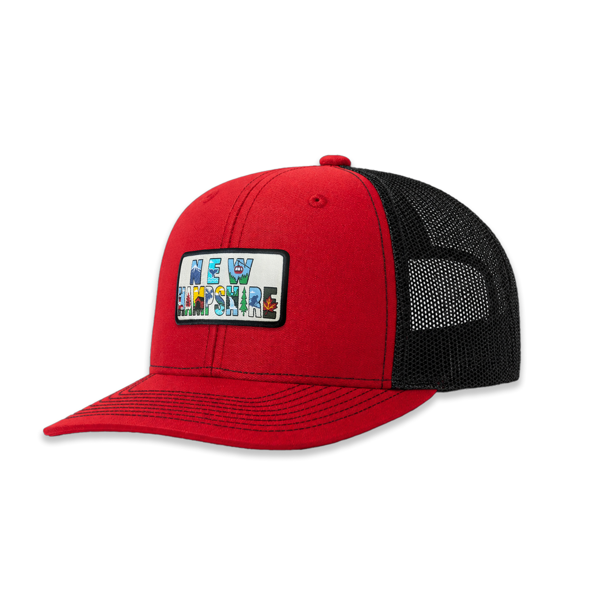 New Hampshire Trucker Hat | Adventure Letter Mesh Back Cap
