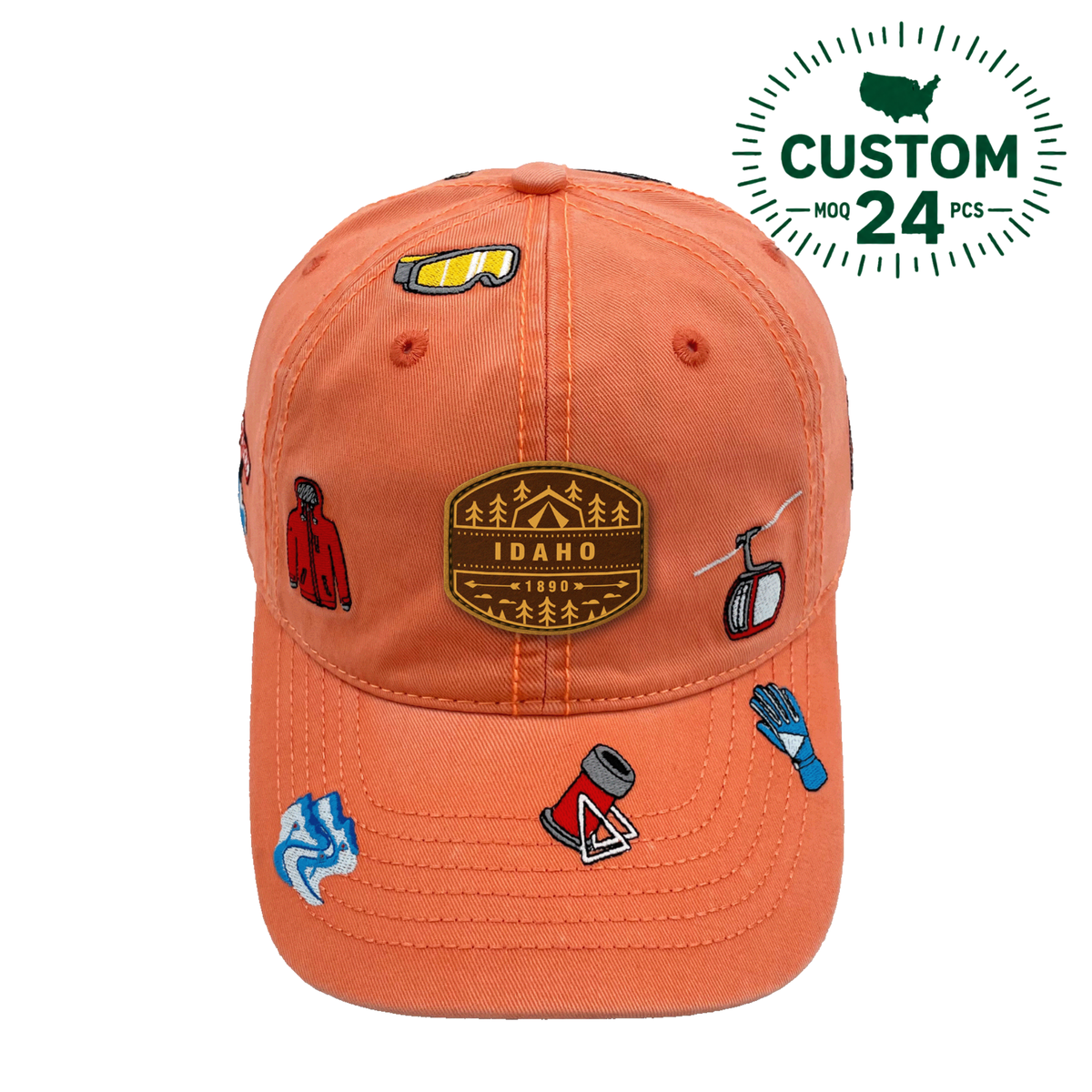 Sun Valley Idaho Embroidered Baseball Cap | Ski Mountain Adventure Hat