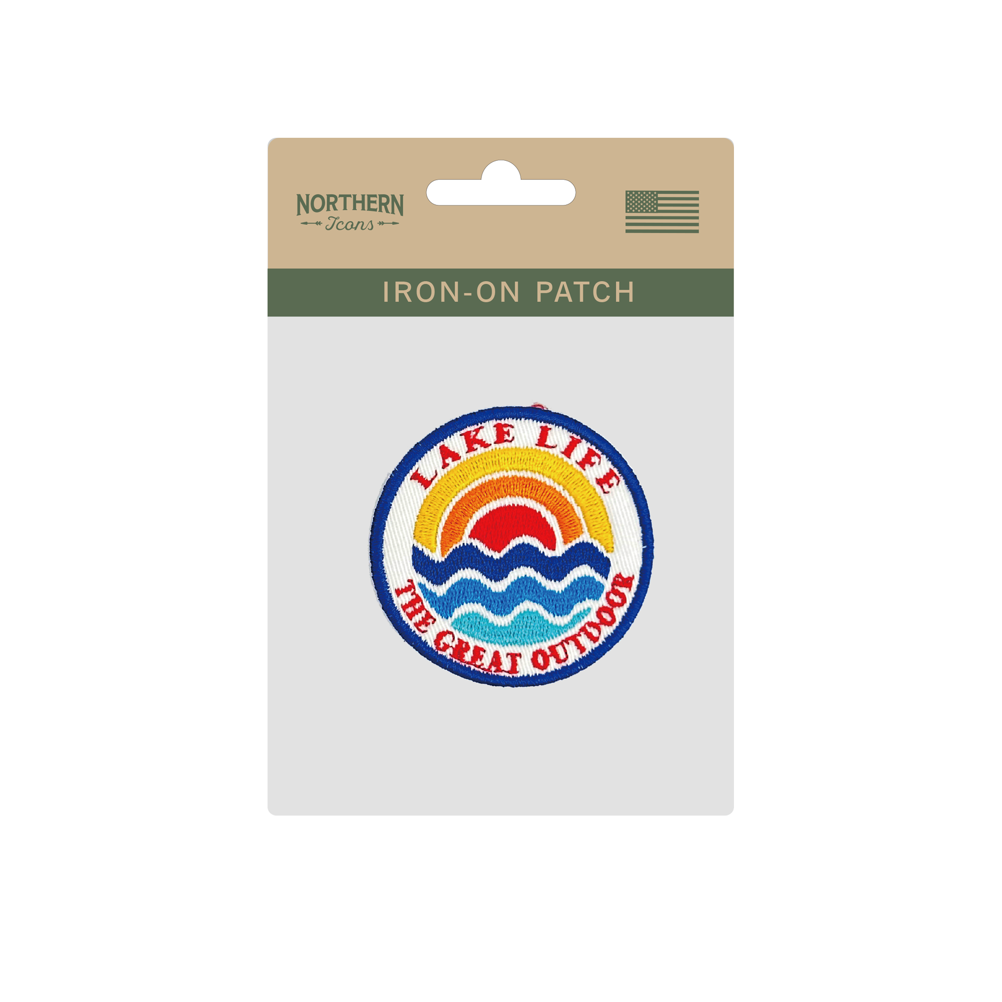 Lake Life Outdoor Iron On Embroidery Patch