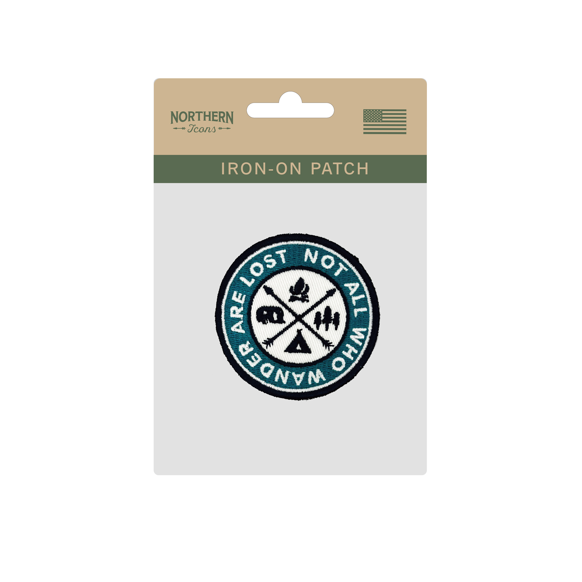 Not All Who Wander Are Lost Iron On Embroidery Patch