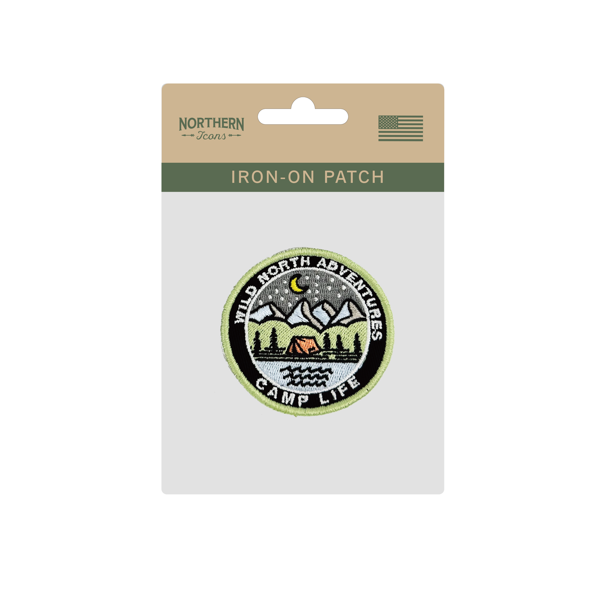 Wild North Adventures Camp Life Iron On Embroidery Patch