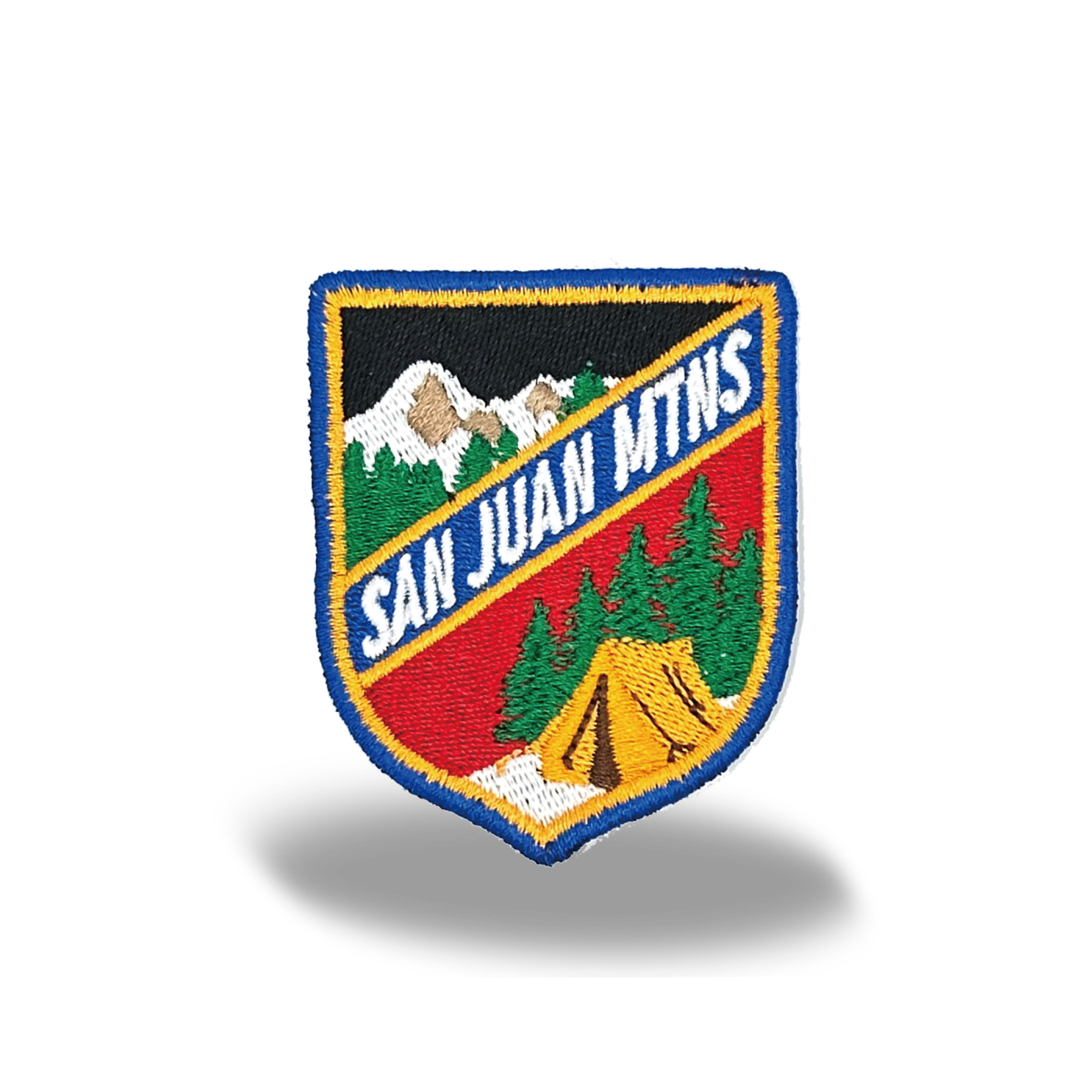 San Juan Mountains Camping Iron On Embroidery Patch
