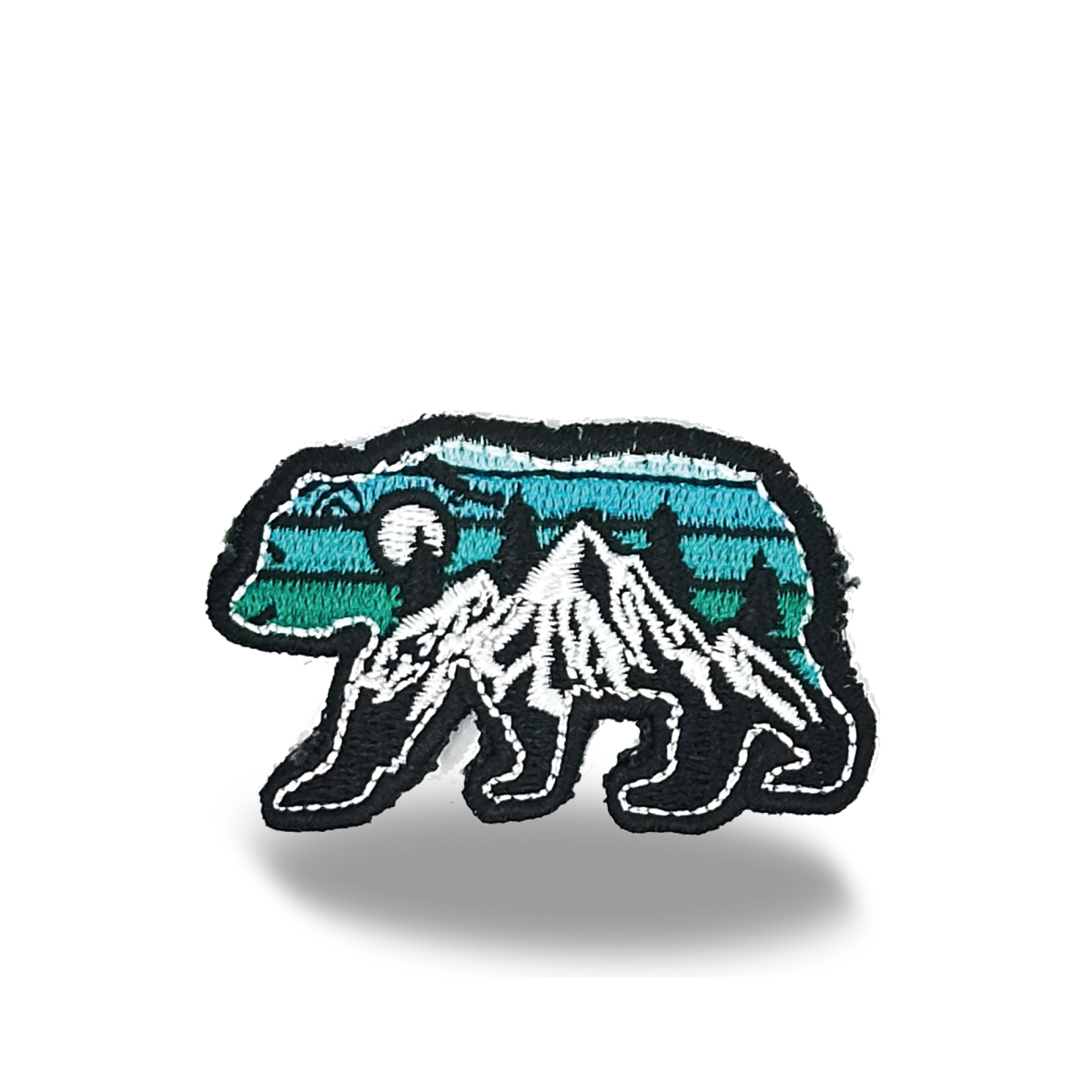 Mountain Bear Wilderness Iron On Embroidery Patch