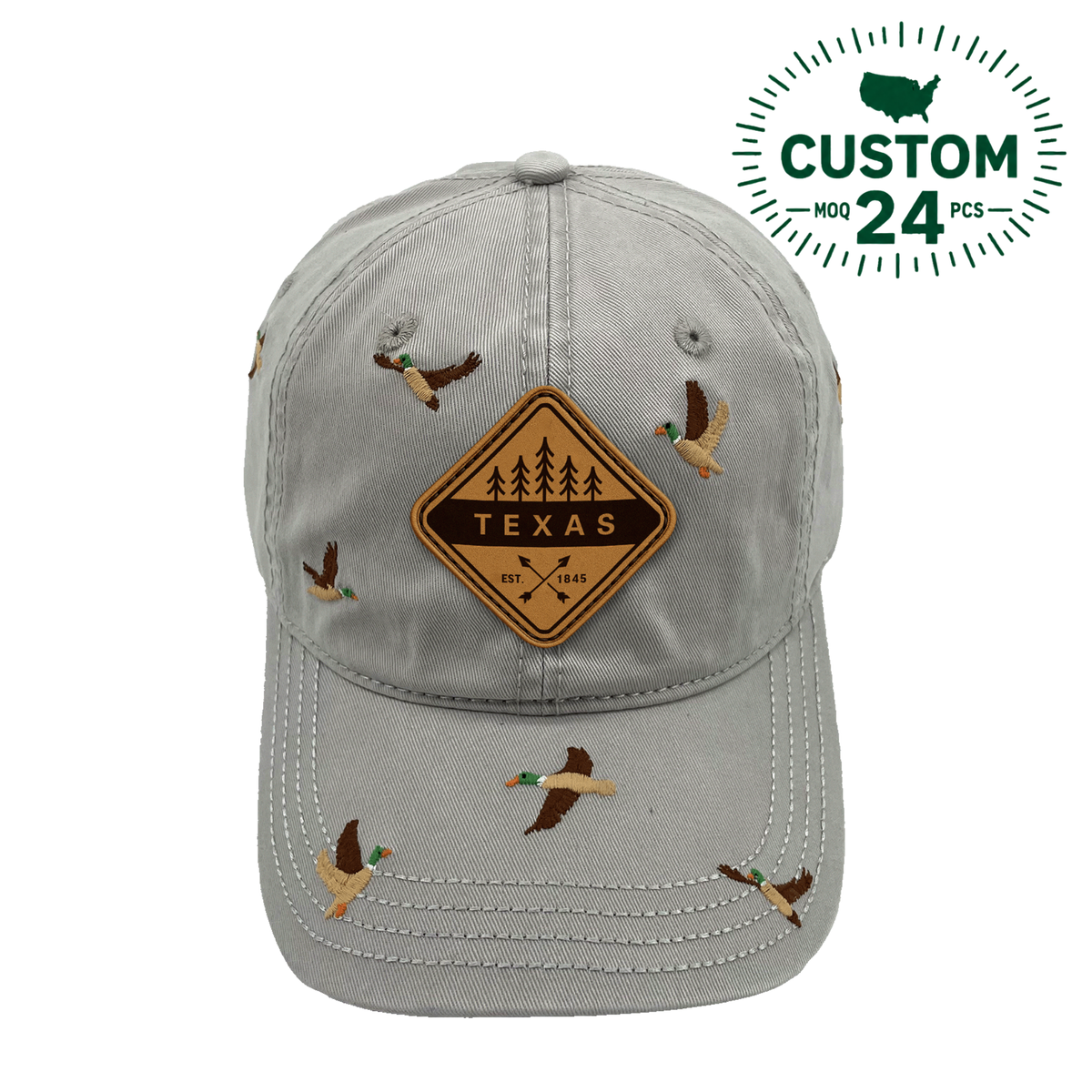 Texas Duck Embroidered Baseball Cap Nature Wildlife Adventure Hat for Outdoor Lovers