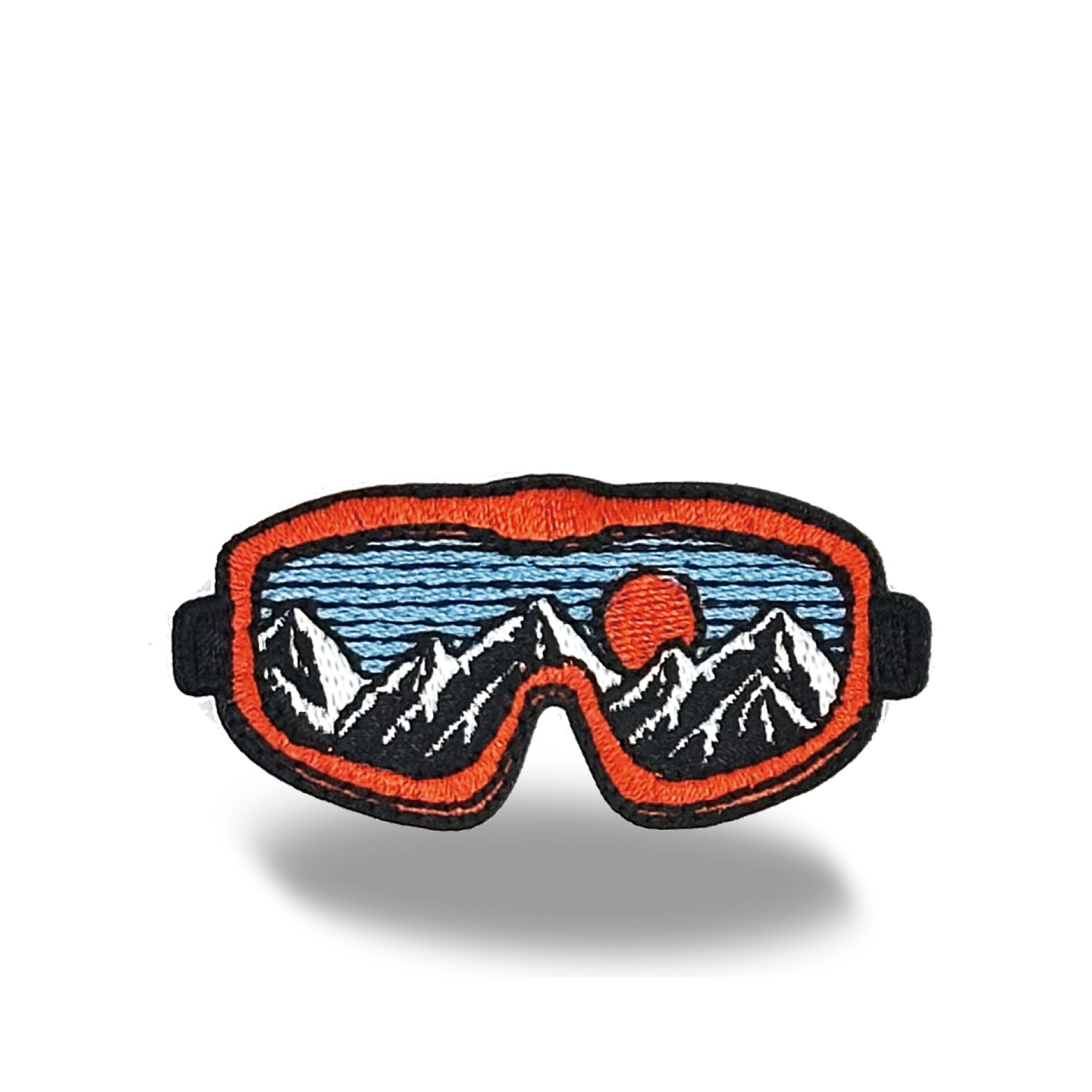 Mountain View Goggle Iron On Embroidery Patch