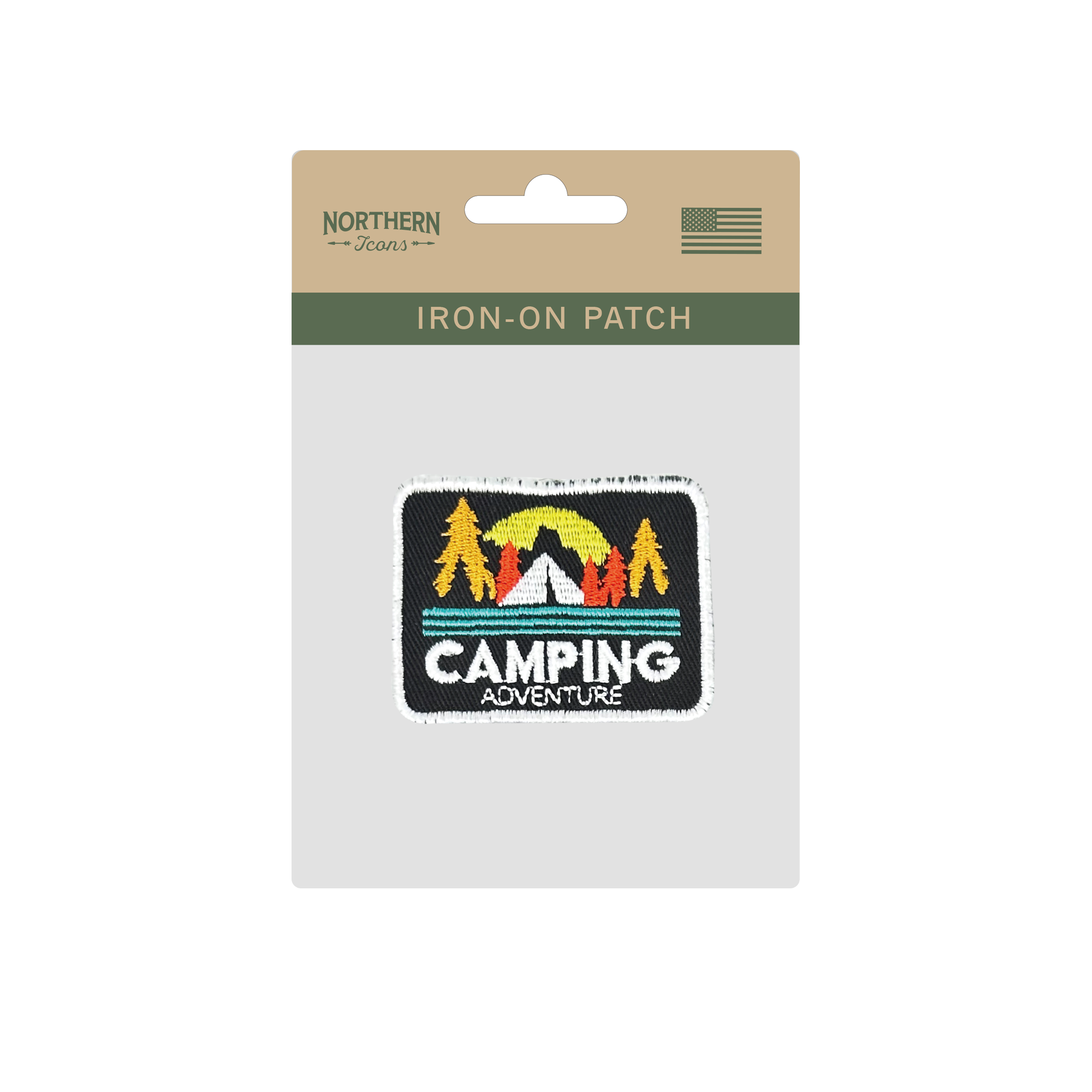 Camping Adventure Iron On Embroidery Patch