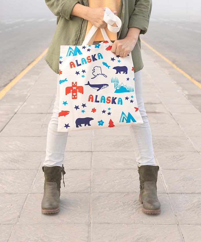 Wild Alaska Doodle Tote Bag