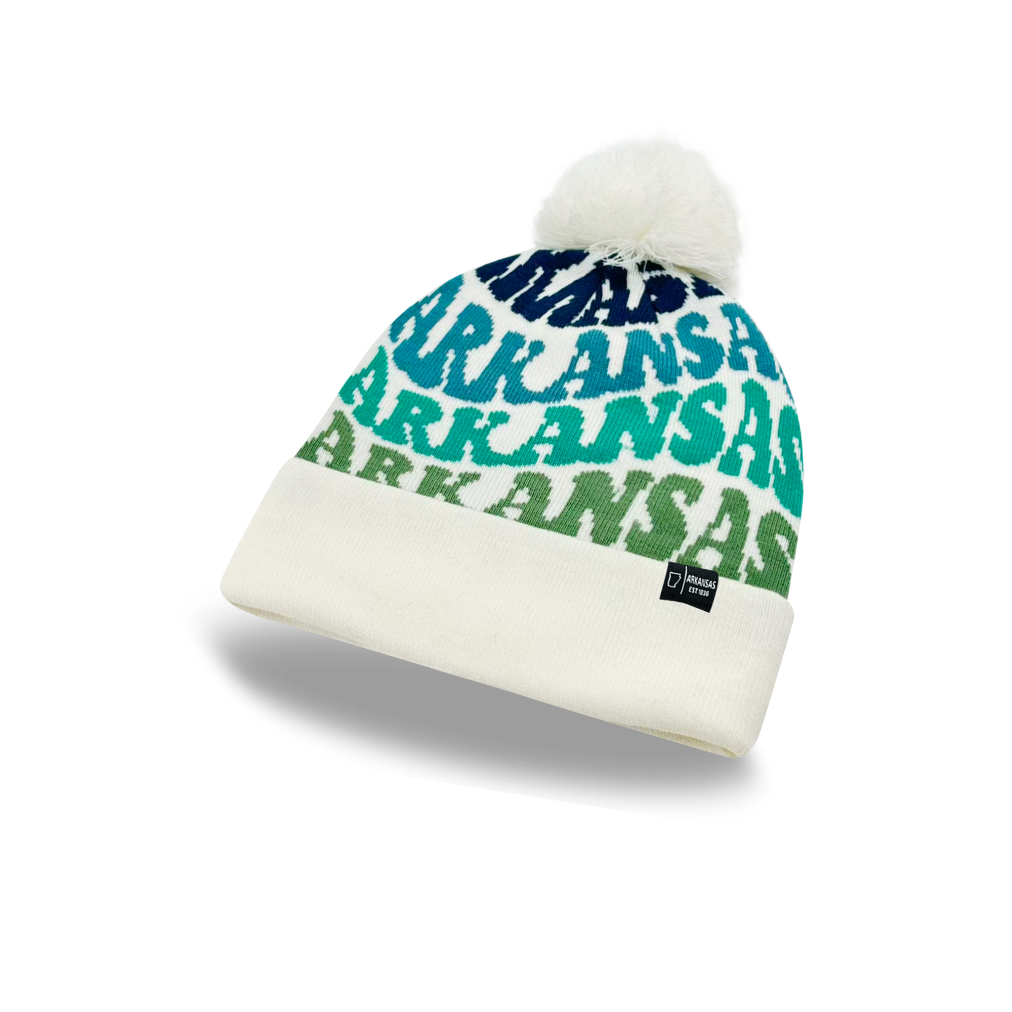ARKANSAS Colorful Pom Pom Beanie - Warm Knitted Winter Hat