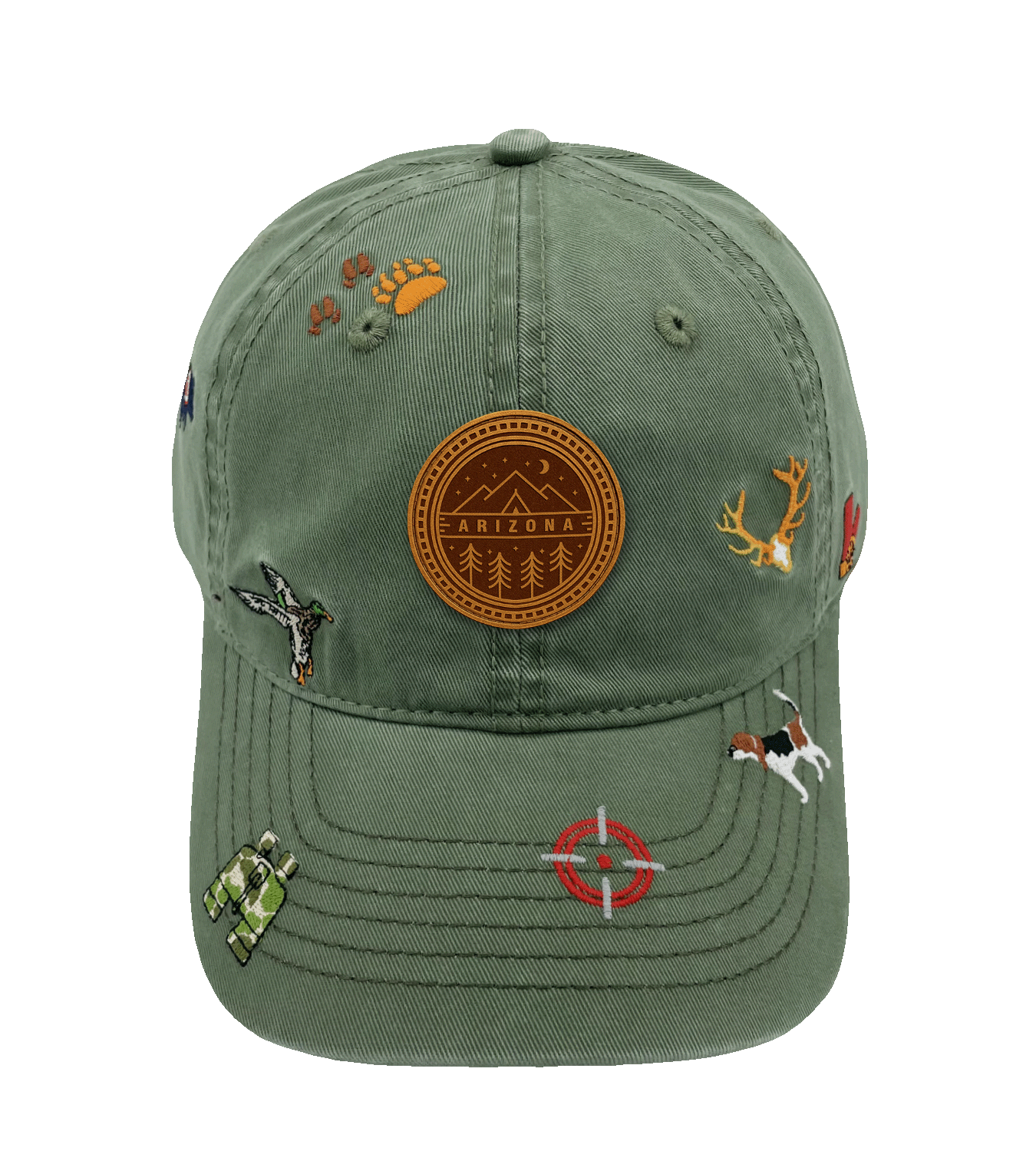 Arizona Outdoor Embroidered Baseball Cap, Nature Wildlife Hunting Adventure Hat for Travelers