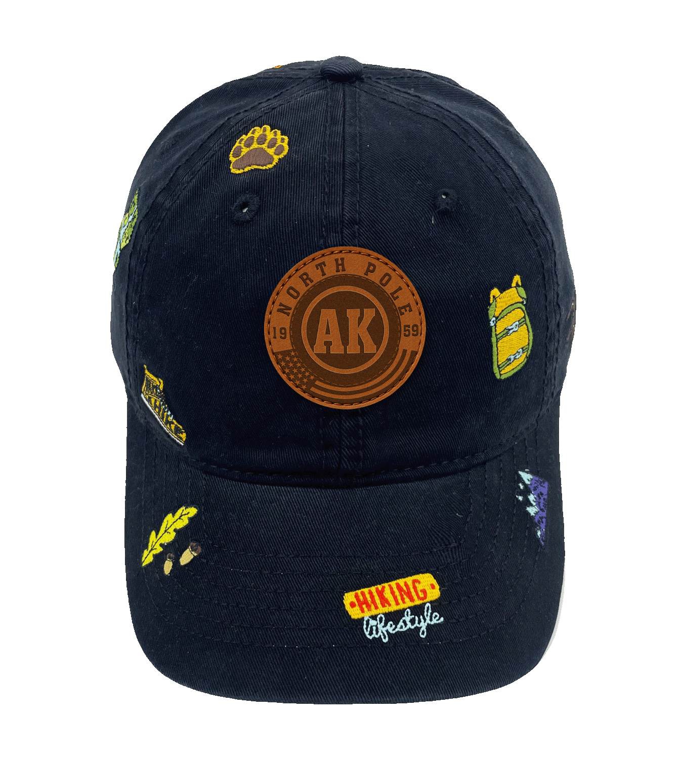 Alaska Hiking Adventure Embroidered Baseball Cap ¨C North Pole Outdoor Explorer Hat