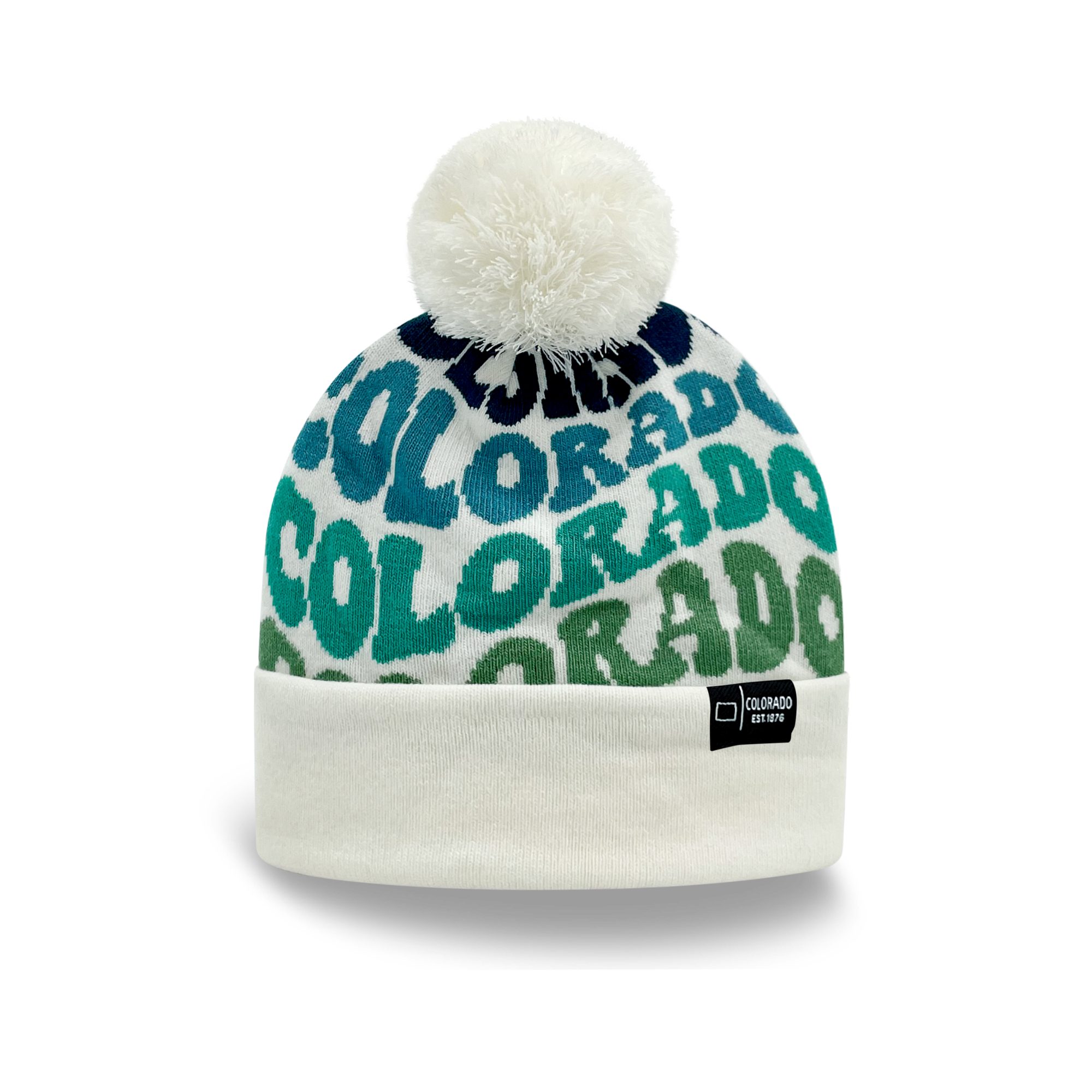 COLORADO Colorful Pom Pom Beanie - Warm Knitted Winter Hat