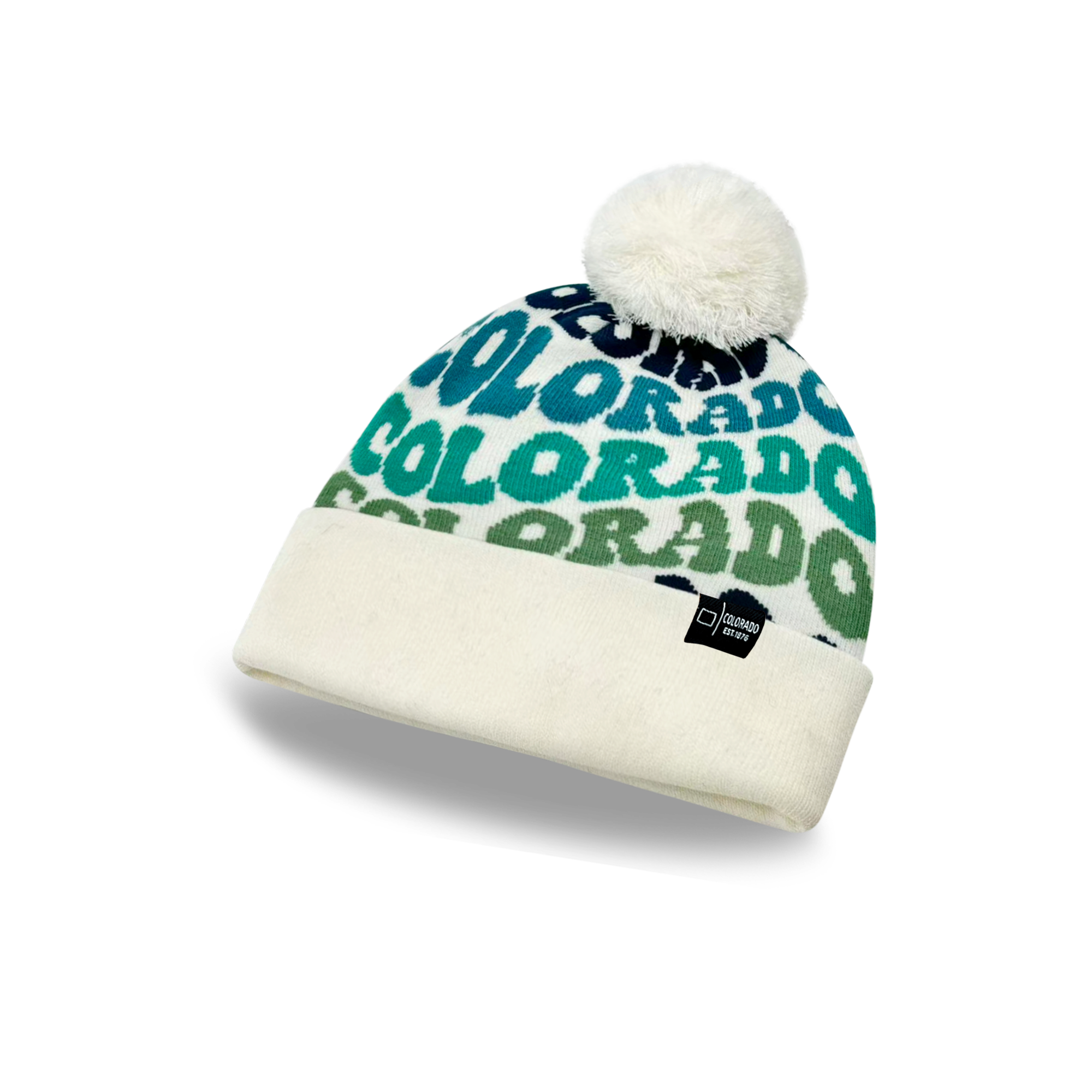 COLORADO Colorful Pom Pom Beanie - Warm Knitted Winter Hat