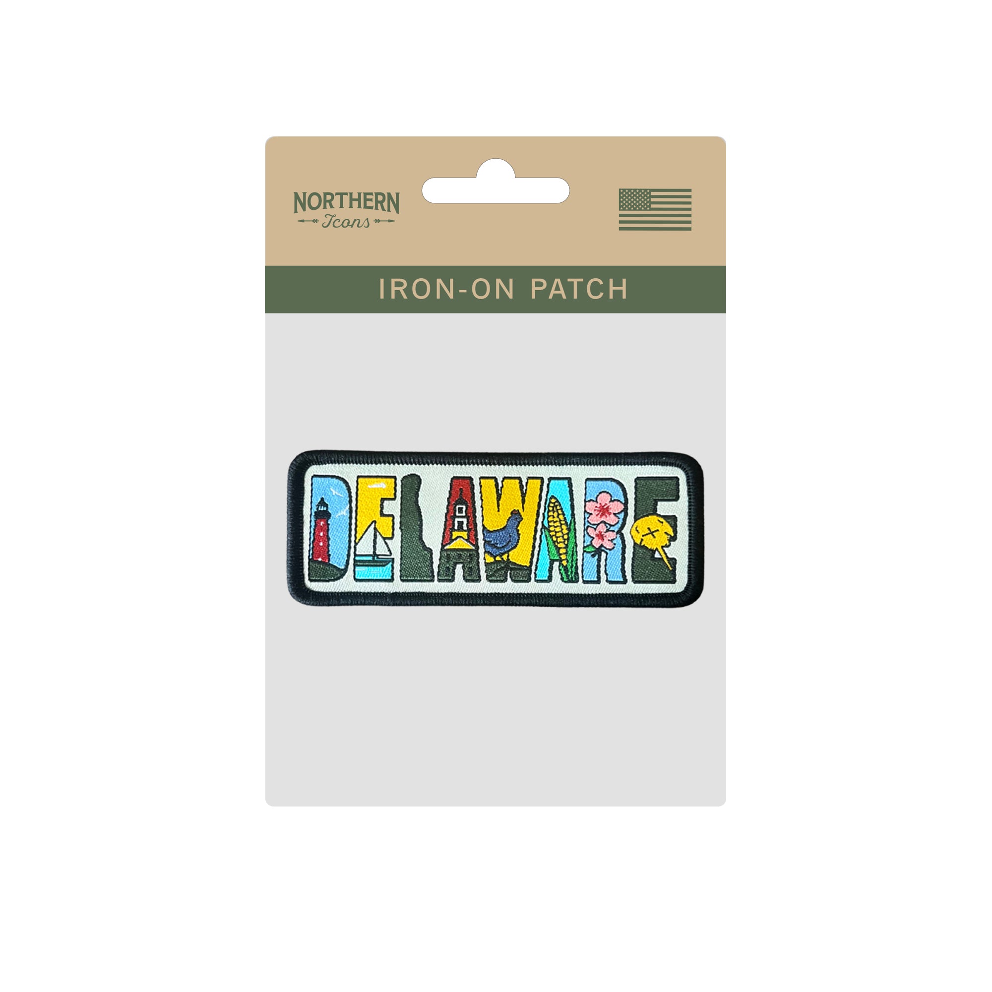 Delaware State Iron-on Embroidered Patch | USA Travel Souvenir Patch for Hats, Jackets & Backpacks
