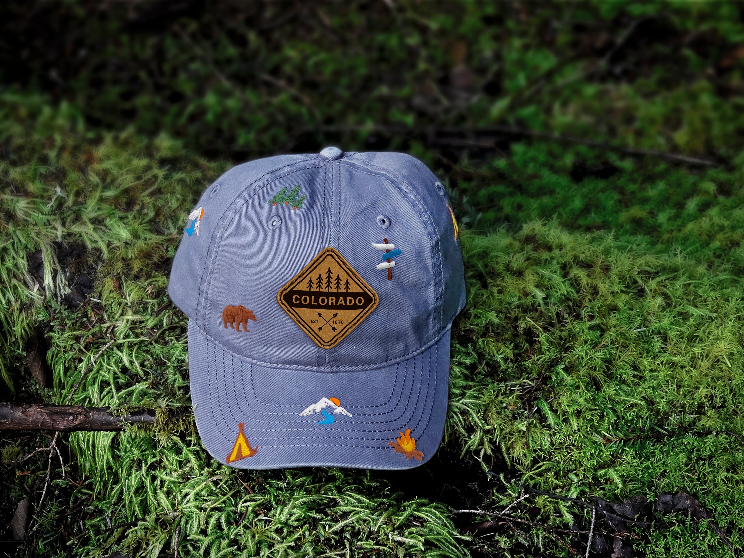 Colorado Outdoor Adventure Baseball Cap for Hikers, Campers, and Travelers