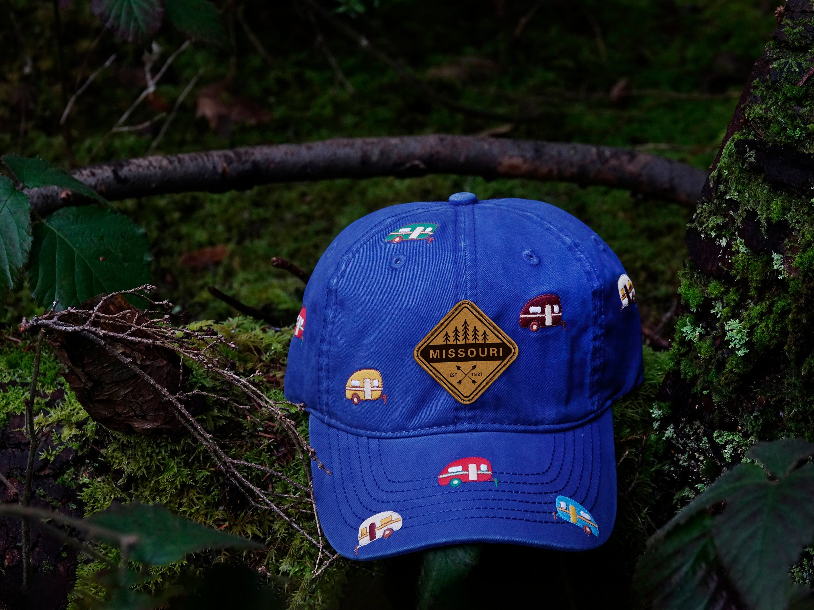 Missouri Camper Embroidered Baseball Cap ¨C Outdoor Adventure Road Trip Travel Hat
