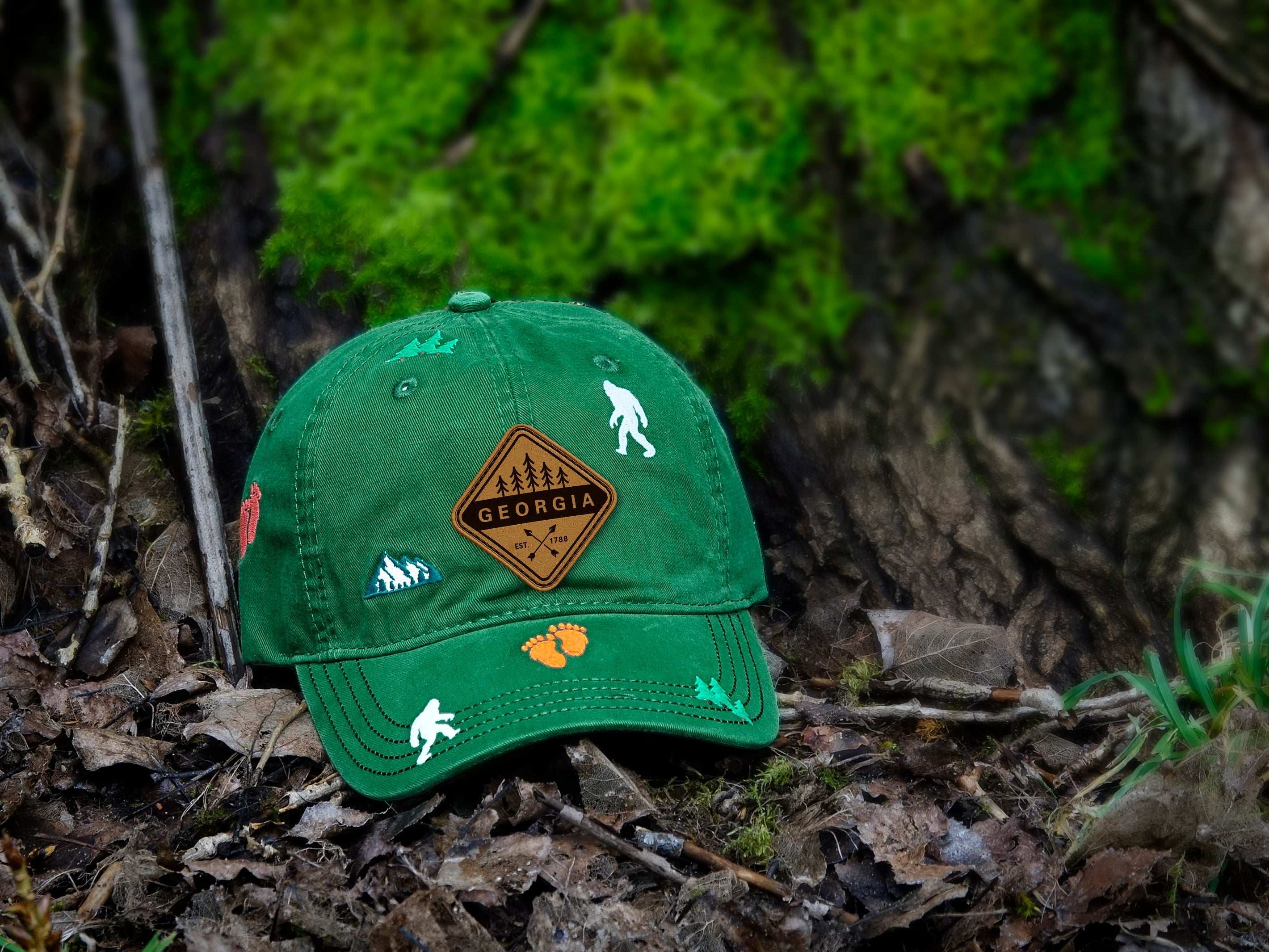 Georgia Bigfoot Adventure Baseball Cap for Hikers, Campers, and Nature Explorers