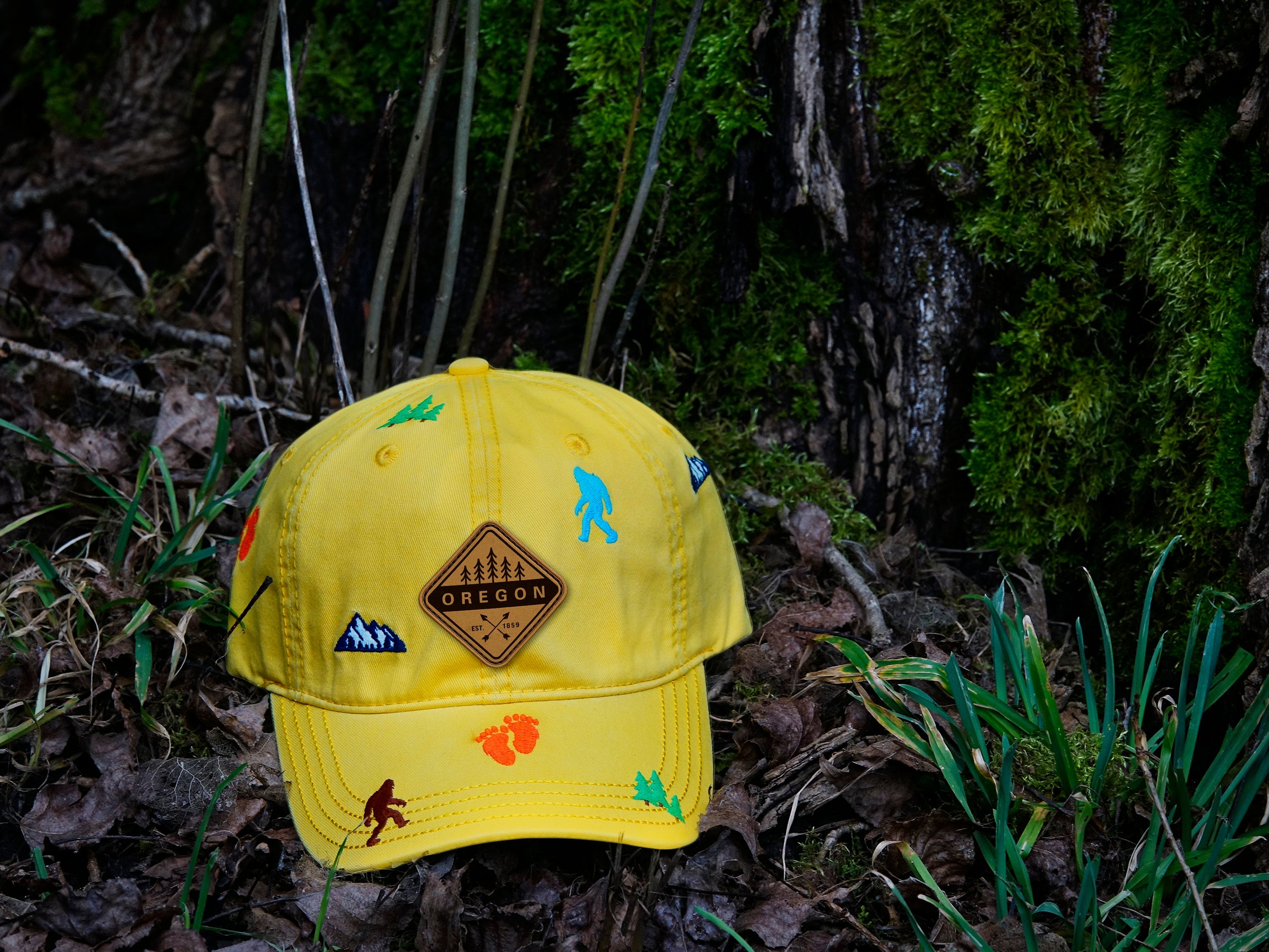 Oregon Bigfoot Adventure Baseball Cap for Hikers, Campers, and Nature Explorers
