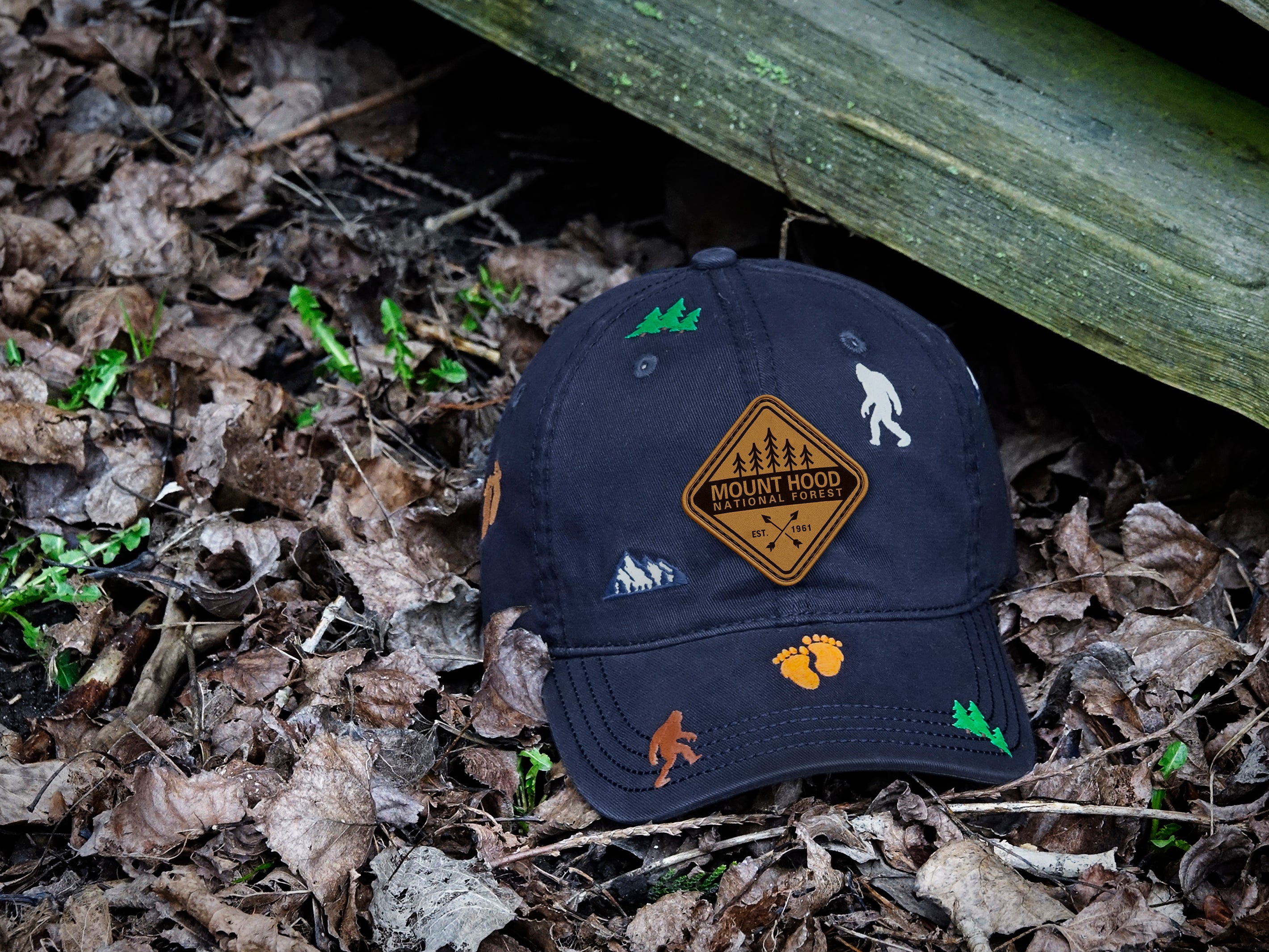 Mount Hood Bigfoot Adventure Baseball Cap for Hikers, Campers, and Nature Explorers