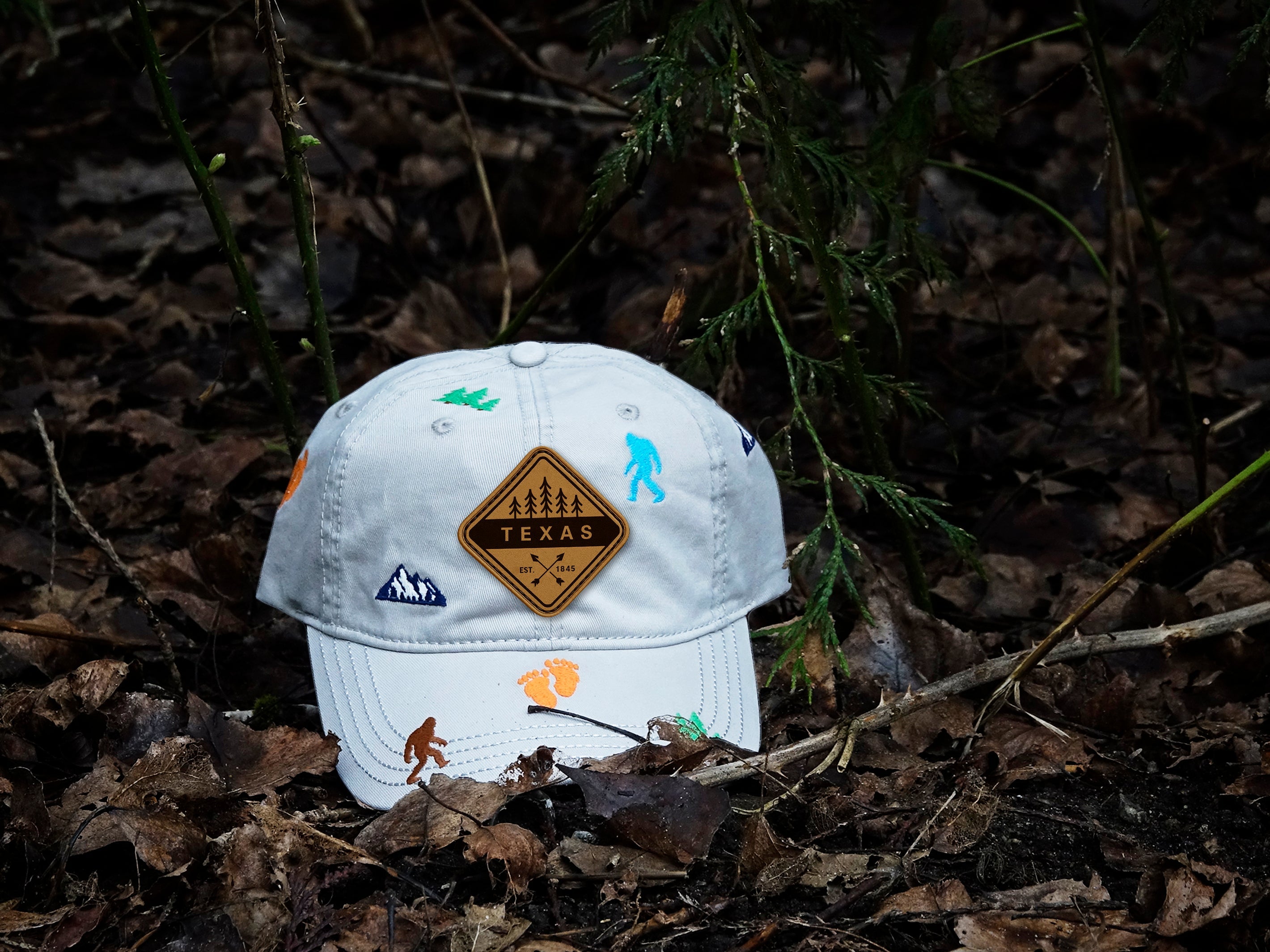 Texas Bigfoot Adventure Baseball Cap for Hikers, Campers, and Outdoor Explorers