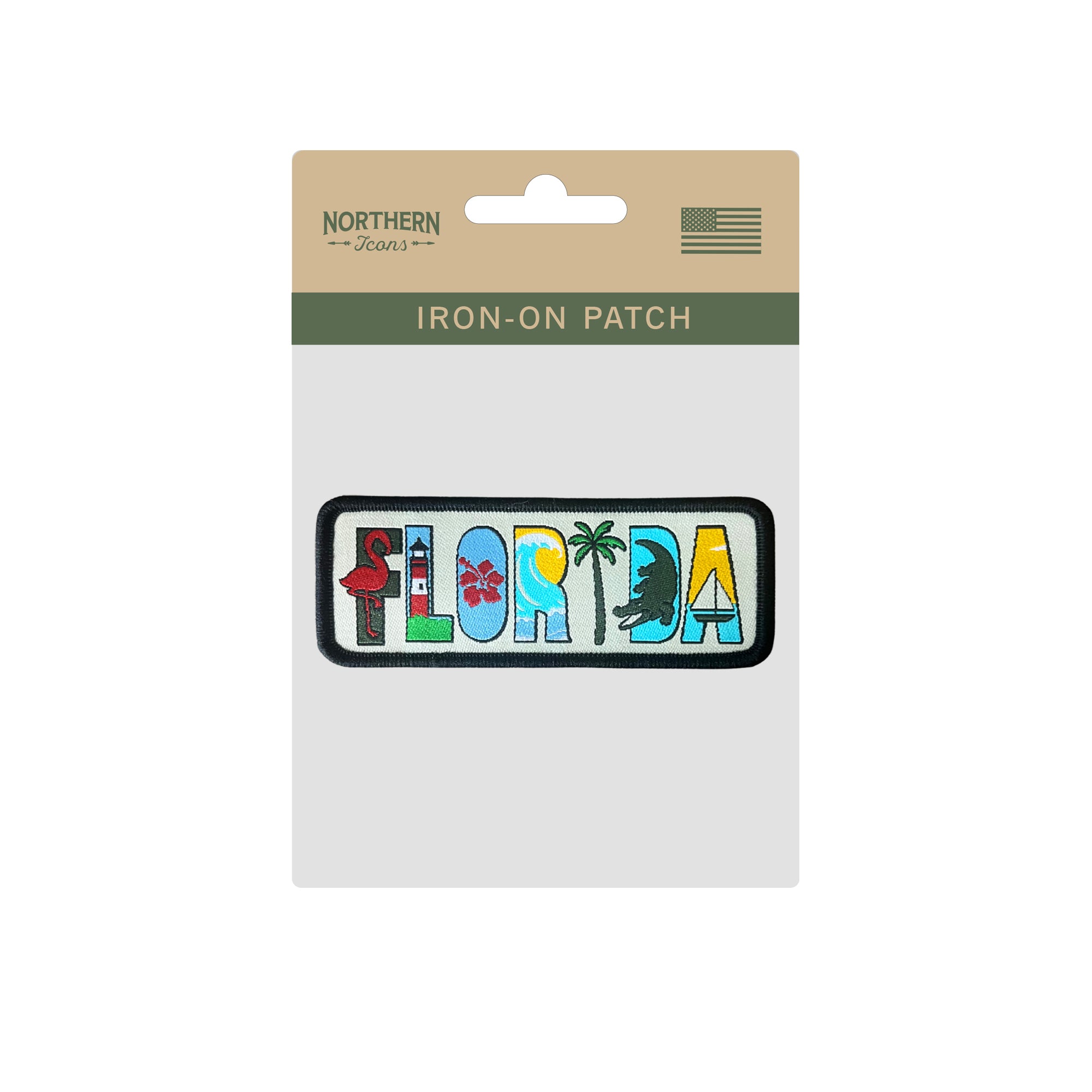 Florida State Iron-on Embroidered Patch | USA Travel Souvenir Patch for Hats, Jackets & Backpacks
